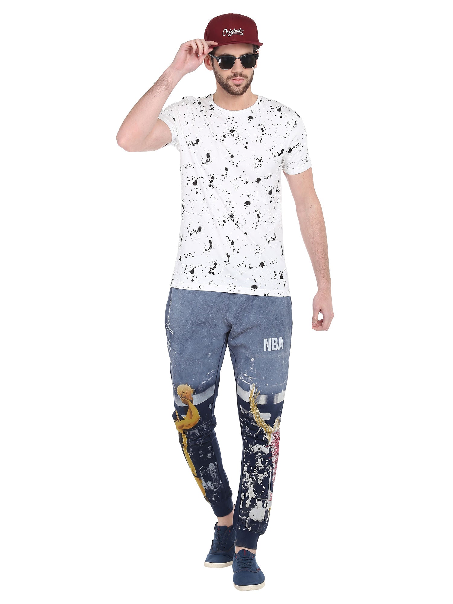 White Printed Crew Neck T-Shirt
