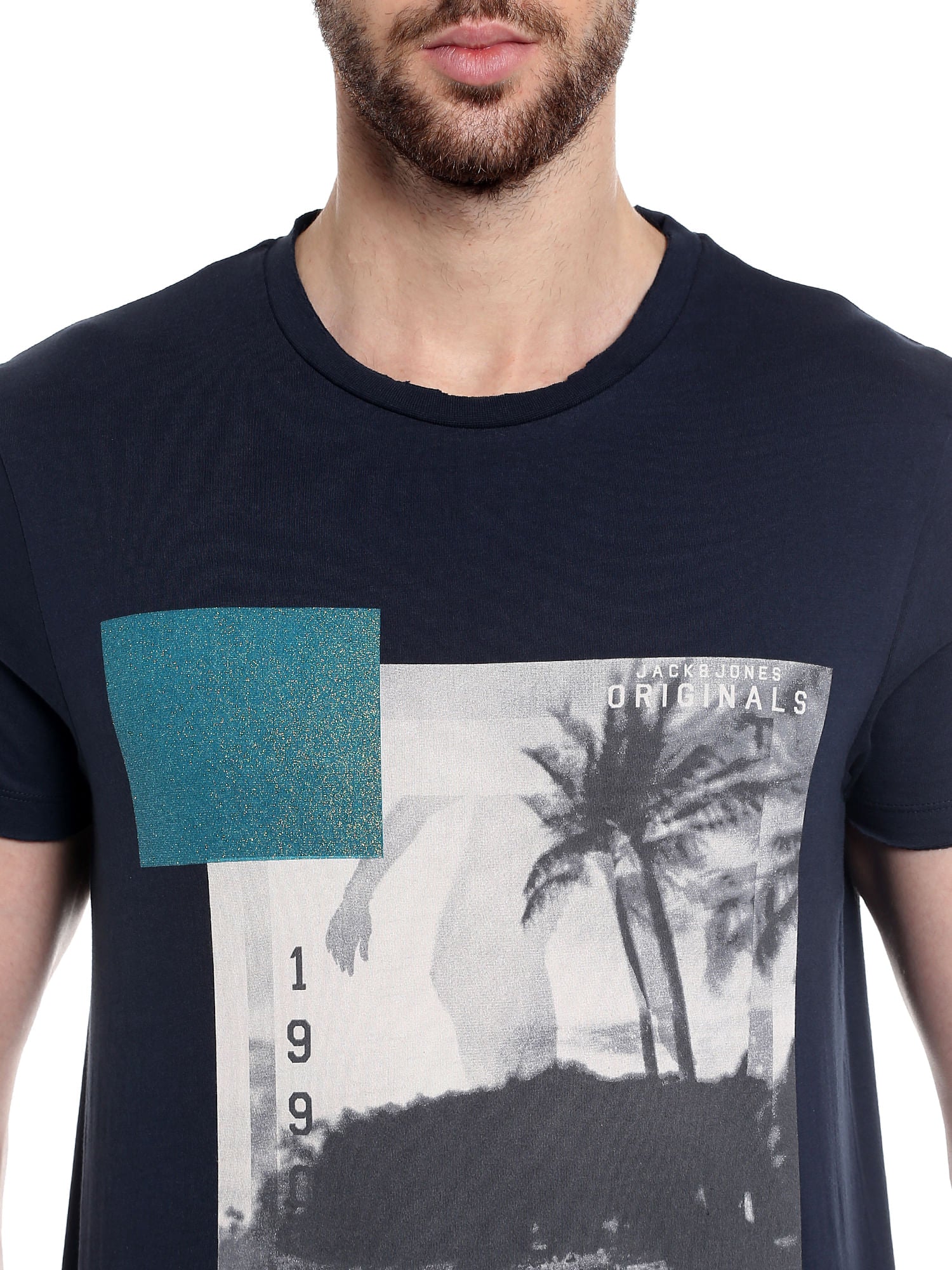 Black Graphic Print Crew Neck T-Shirt