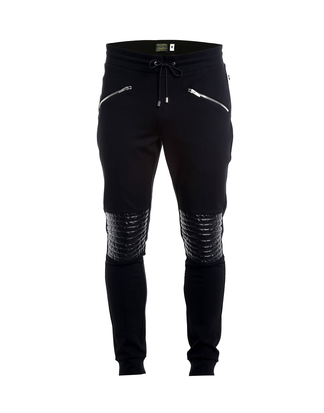 Black Biker Slim Sweatpant