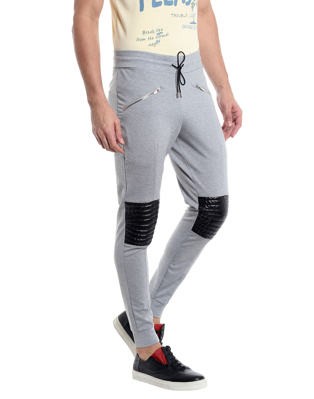 Grey Biker Slim Sweatpant