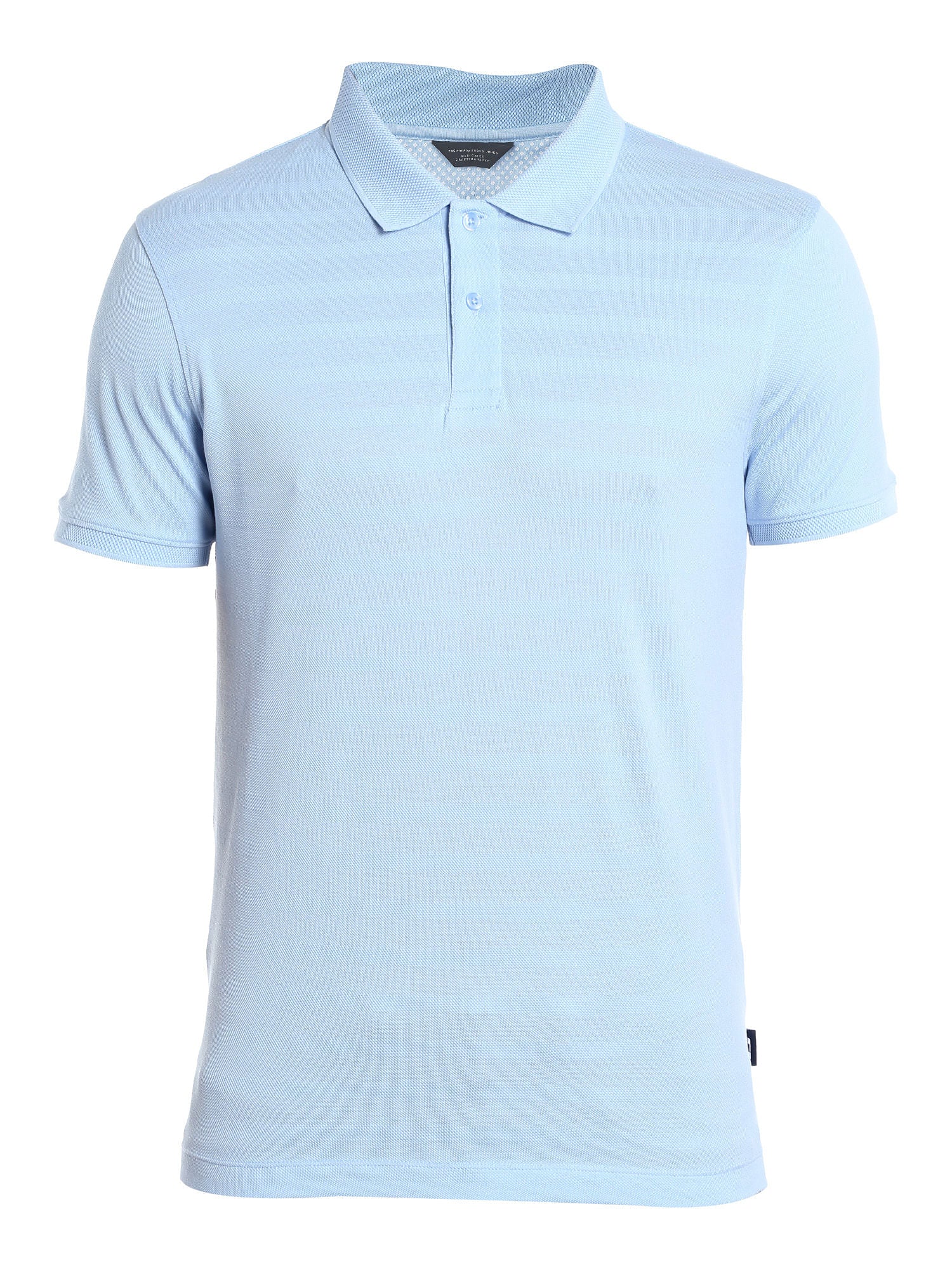 Light Blue Striped Polo T-Shirt