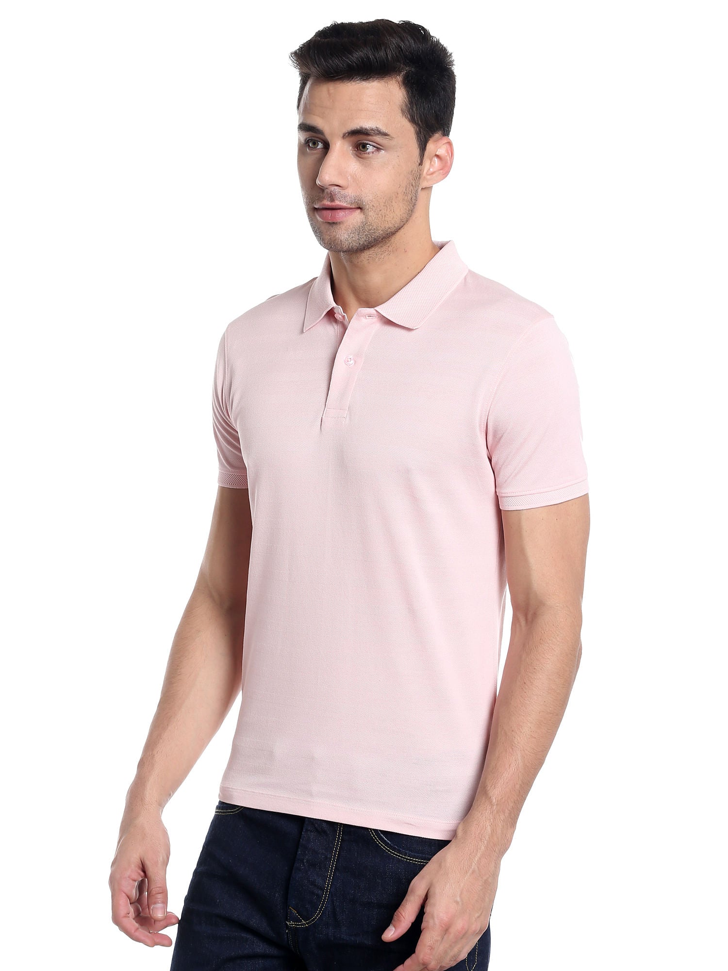Lilac Striped Polo T-Shirt