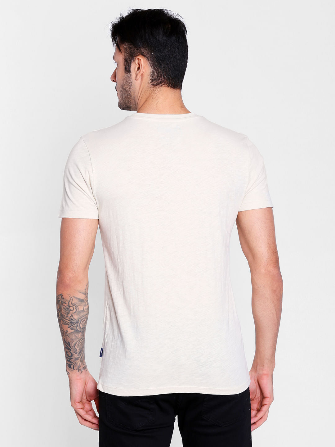 Off White Tiger Print Crew Neck T-Shirt
