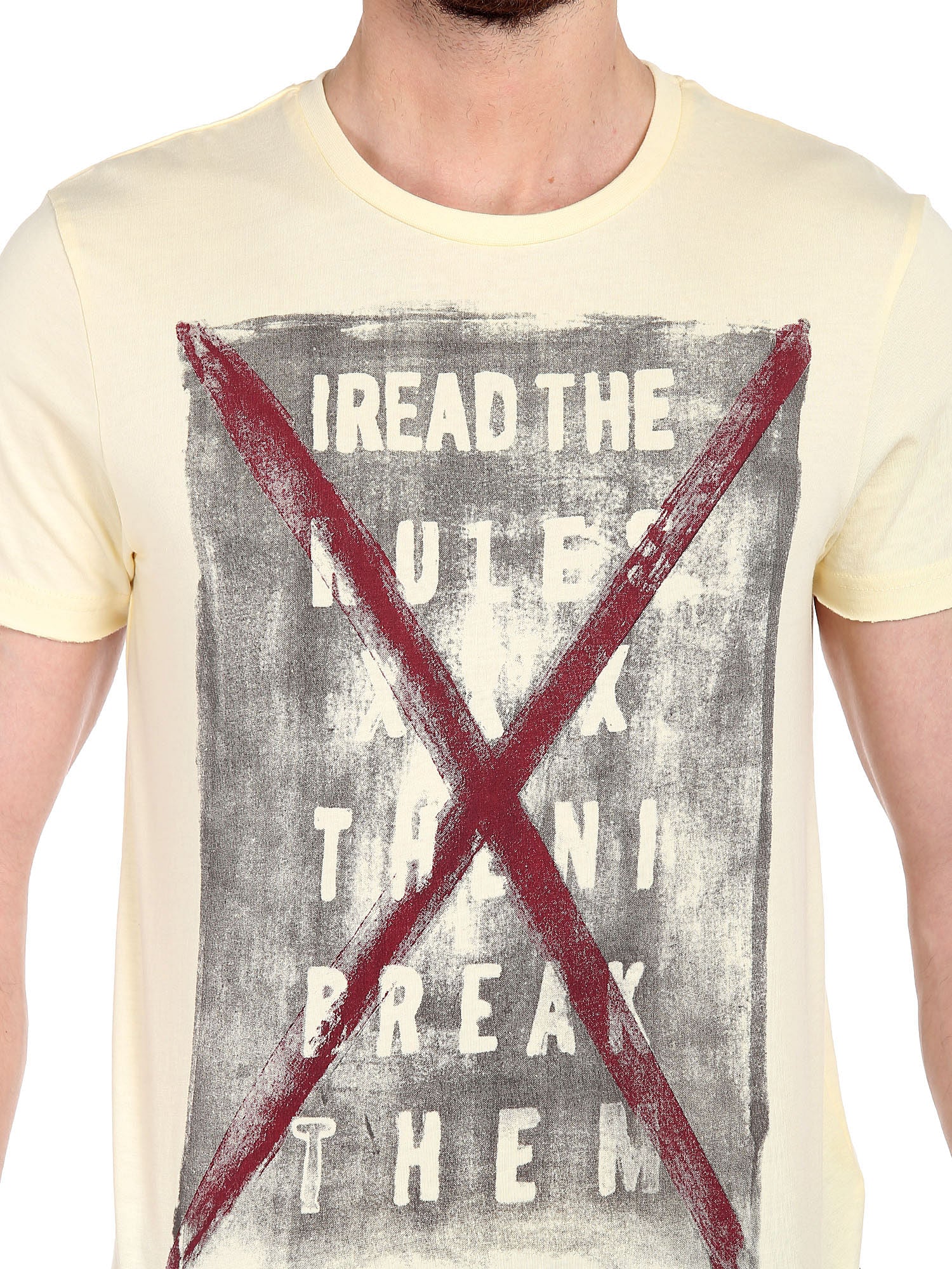Yellow Slogan Print T-Shirt