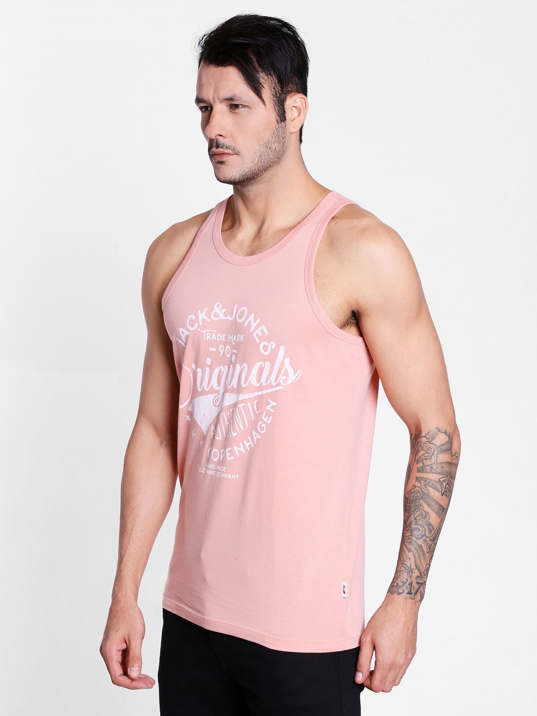 Peach Graphic Print Tank Top