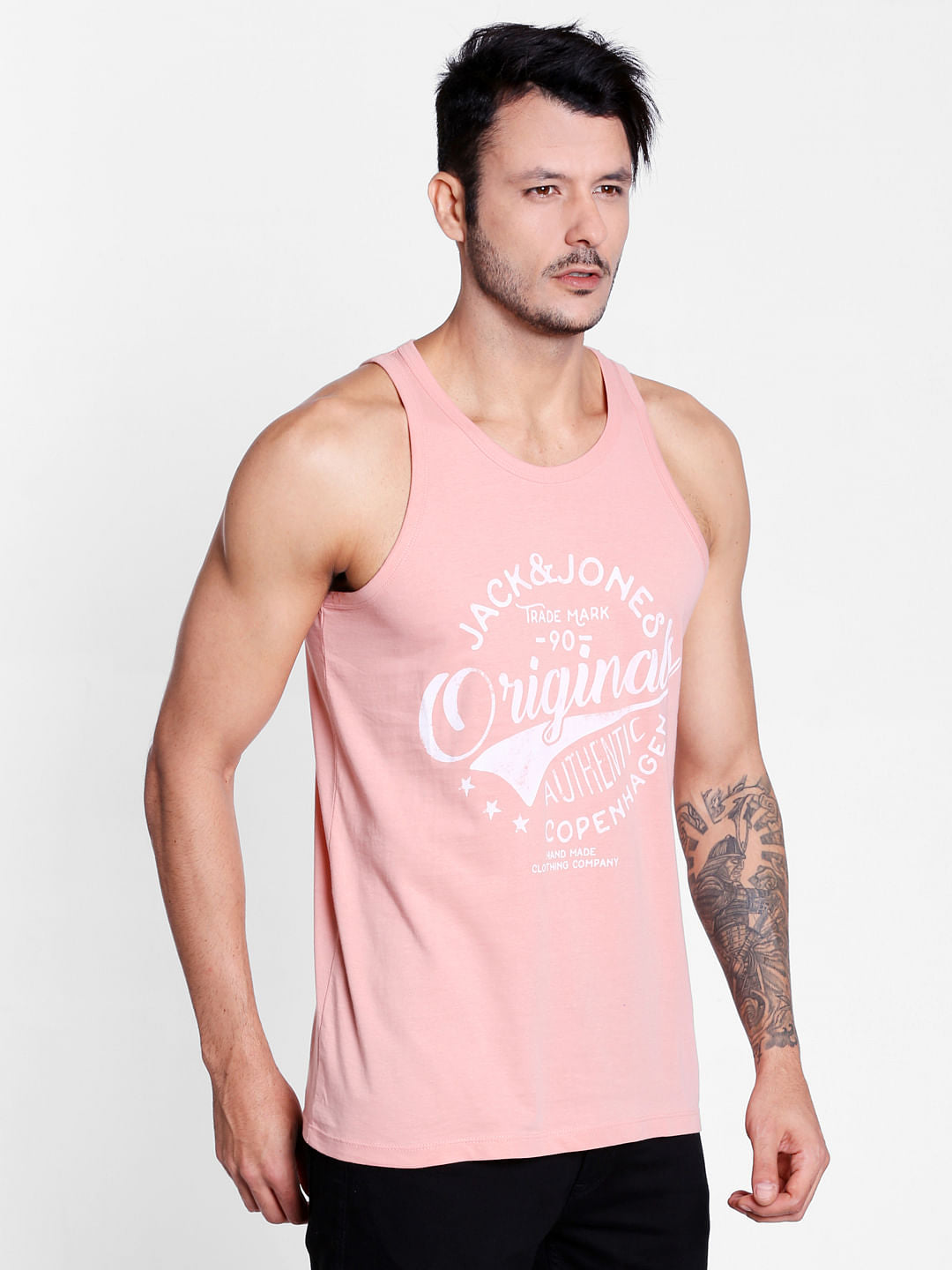 Peach Graphic Print Tank Top