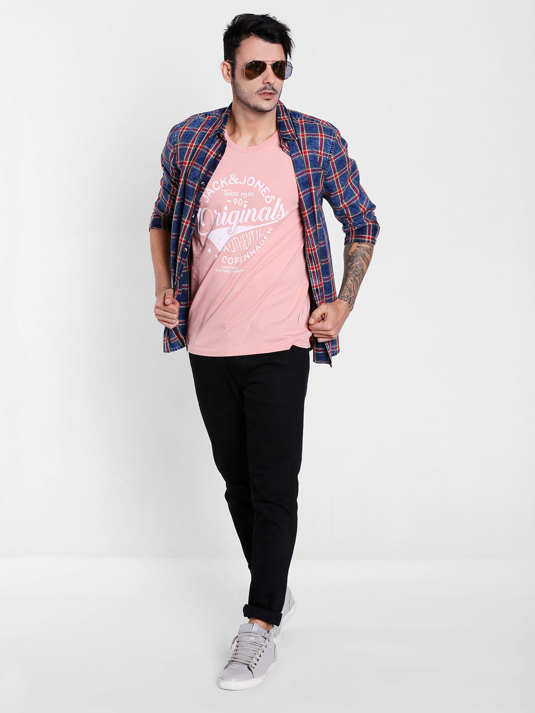 Peach Graphic Print Tank Top