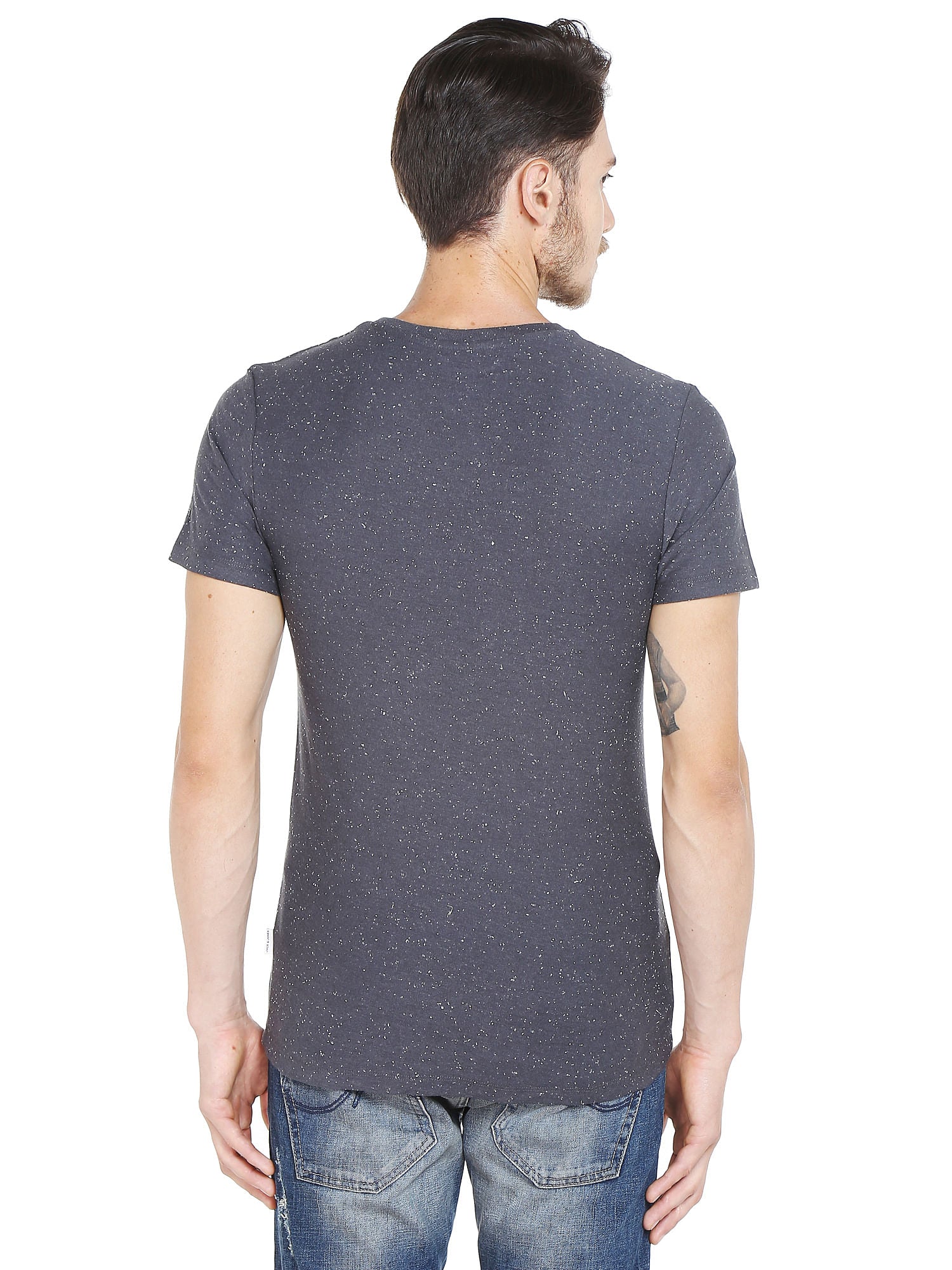 Black Graphic Print Crew Neck T-Shirt