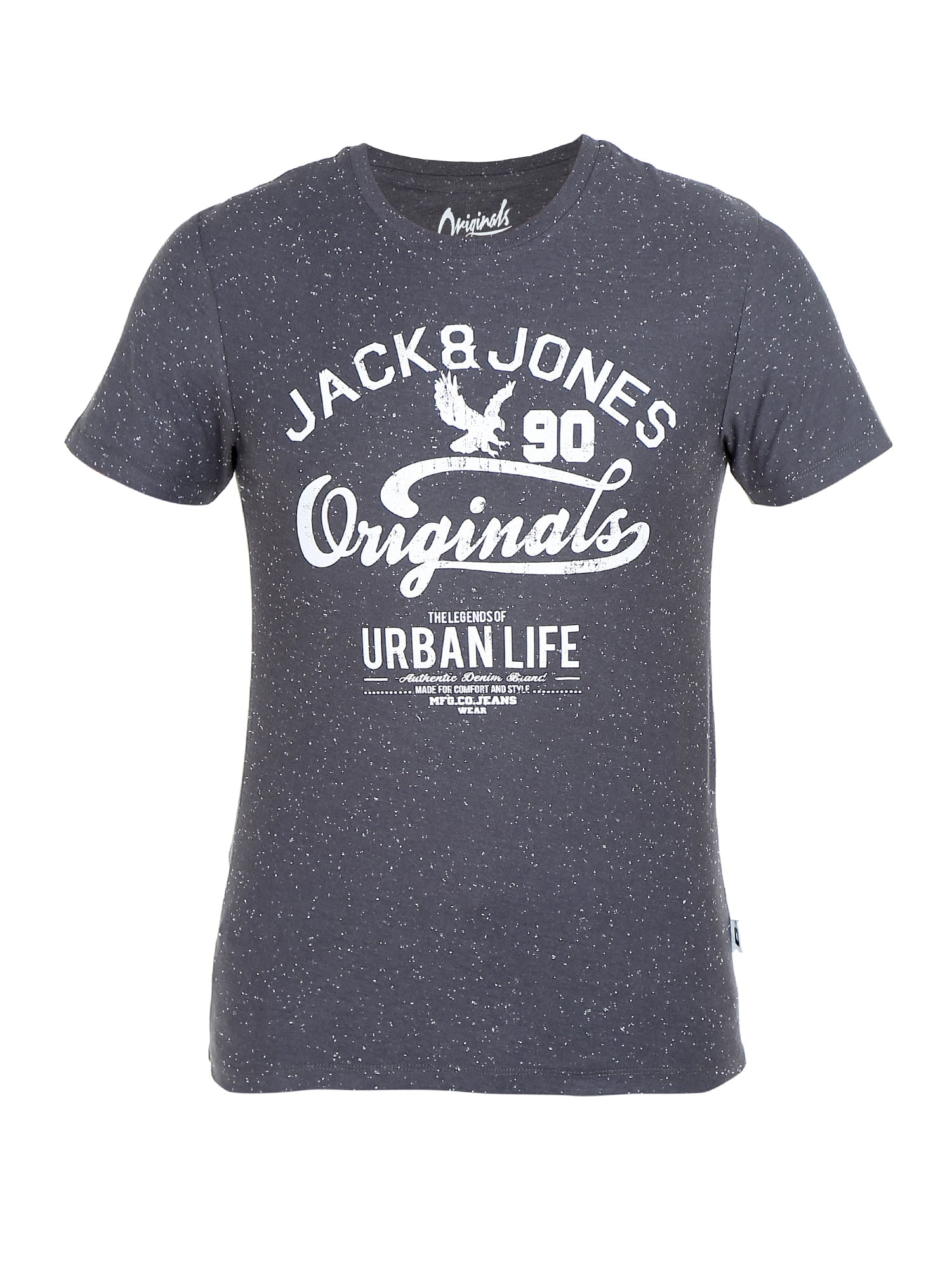Black Graphic Print Crew Neck T-Shirt