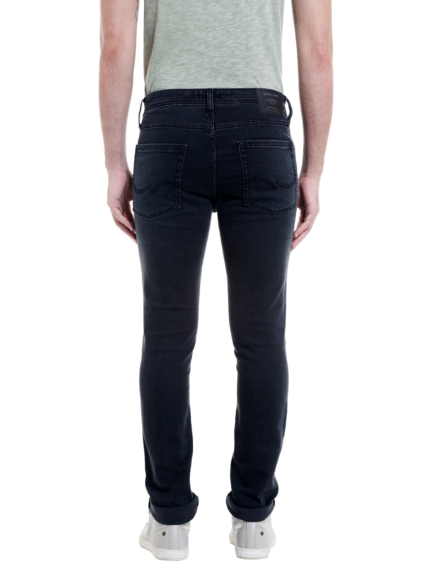Dark Grey Distressed Skinny Jeans