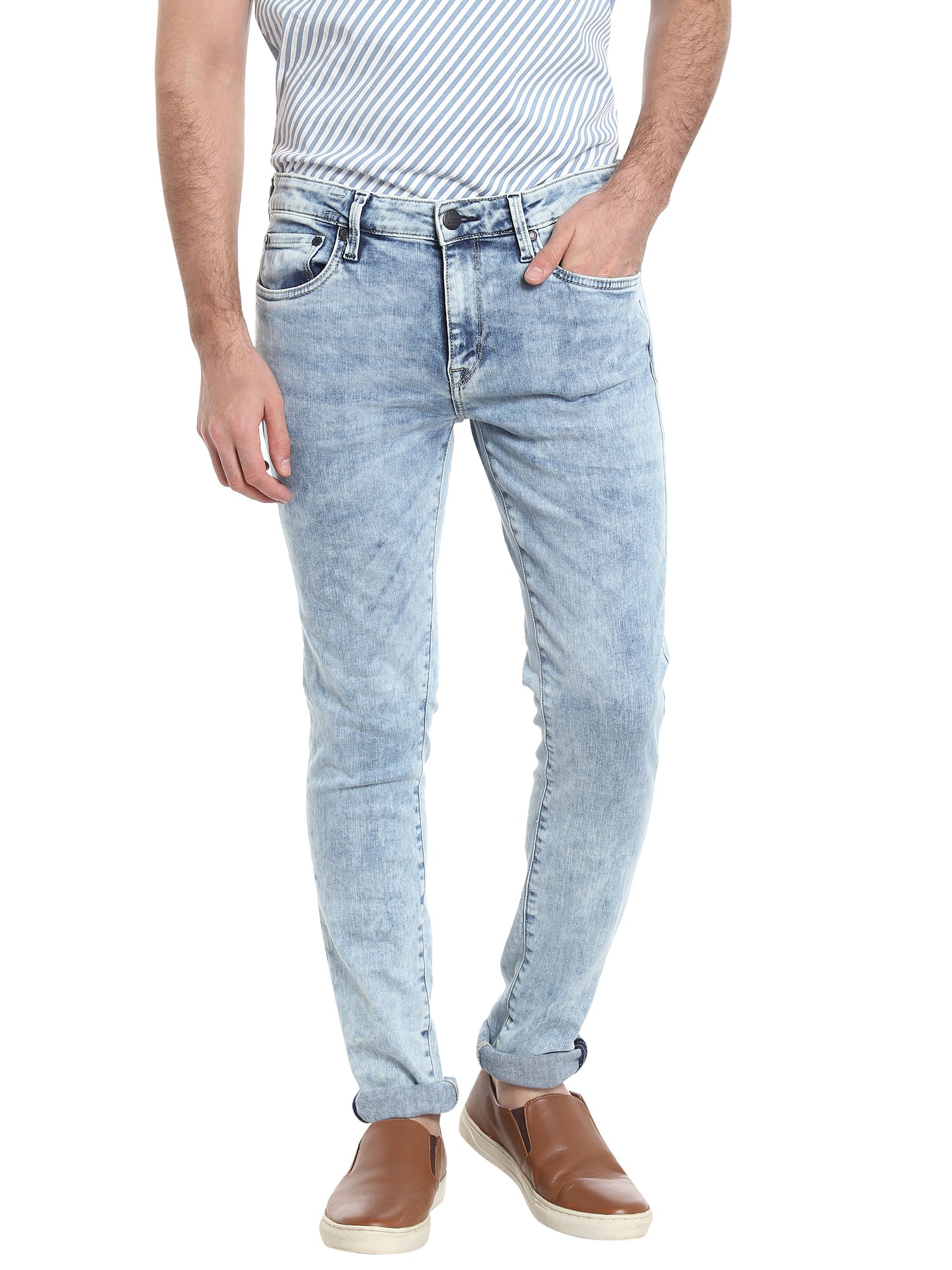 Light Blue Low Rise Skinny Fit Jeans
