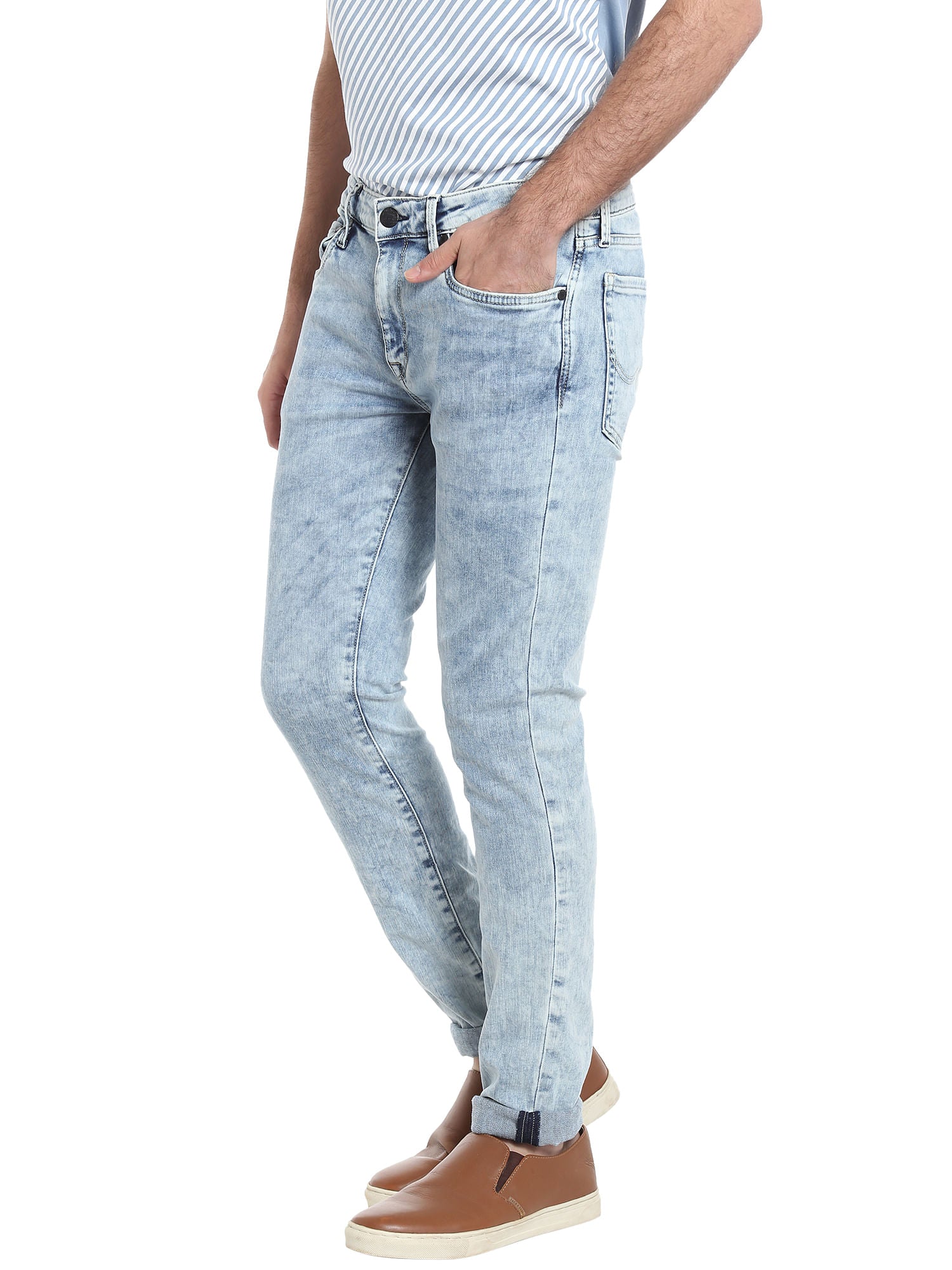 Light Blue Low Rise Skinny Fit Jeans