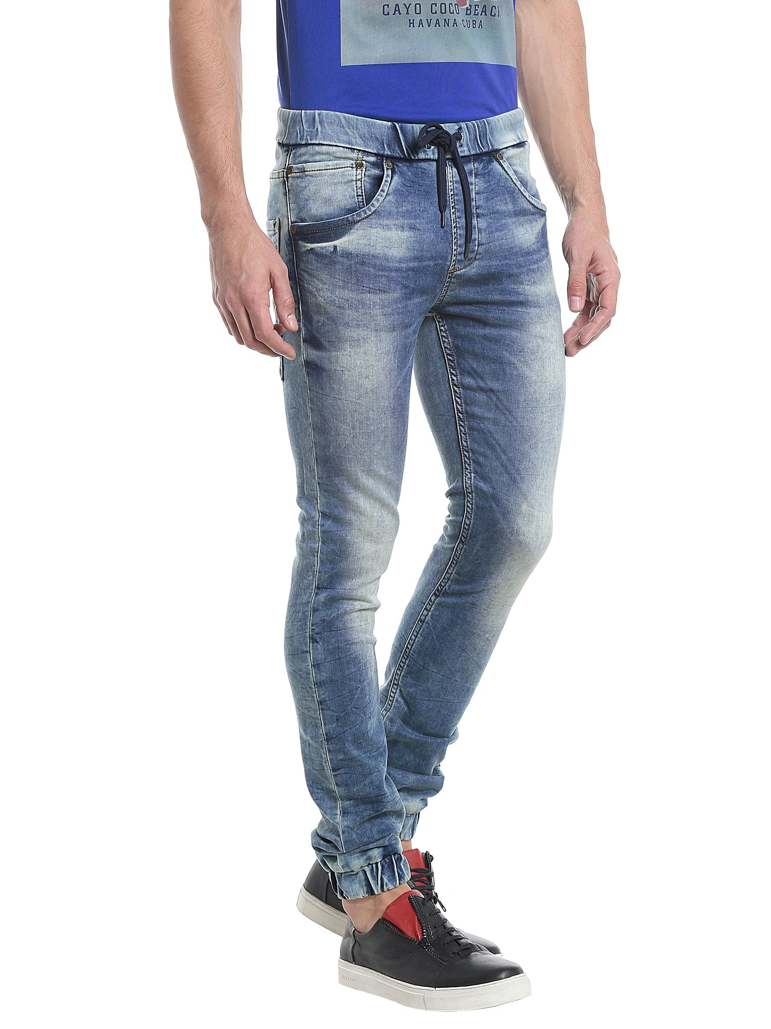 Blue Denim Joggers