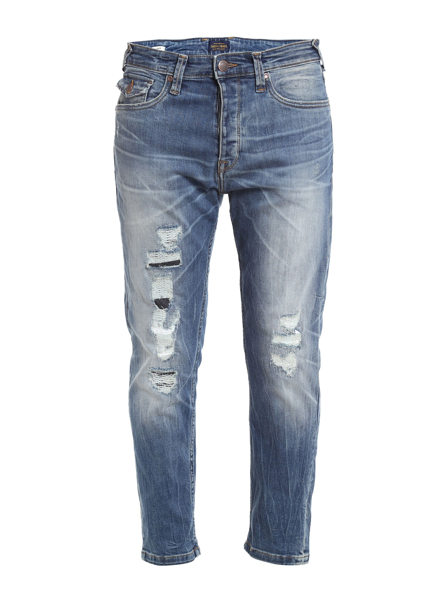 Blue High Rise Relaxed Fit Jeans
