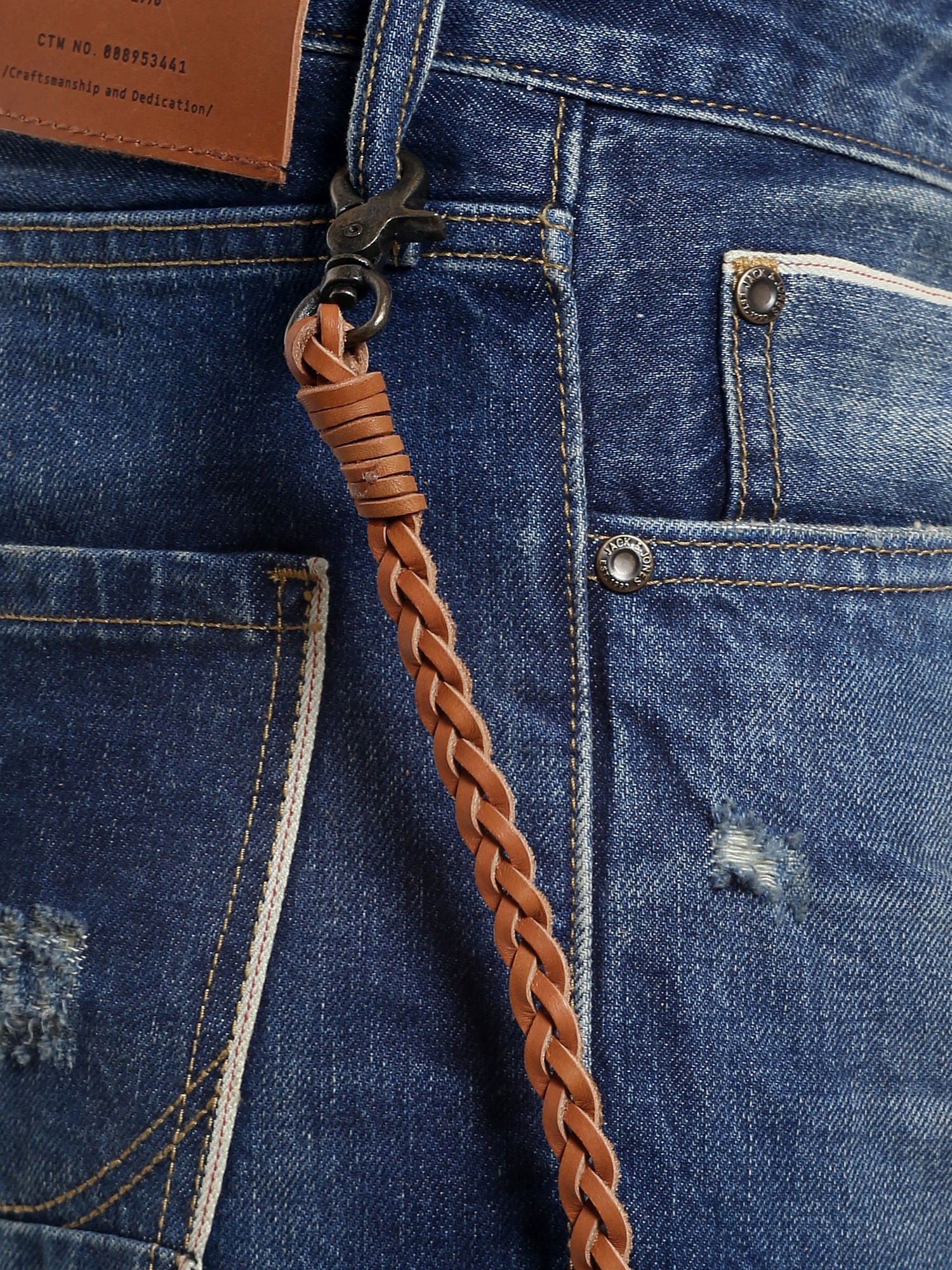 Dark Blue Mid Rise Relaxed Fit Jeans