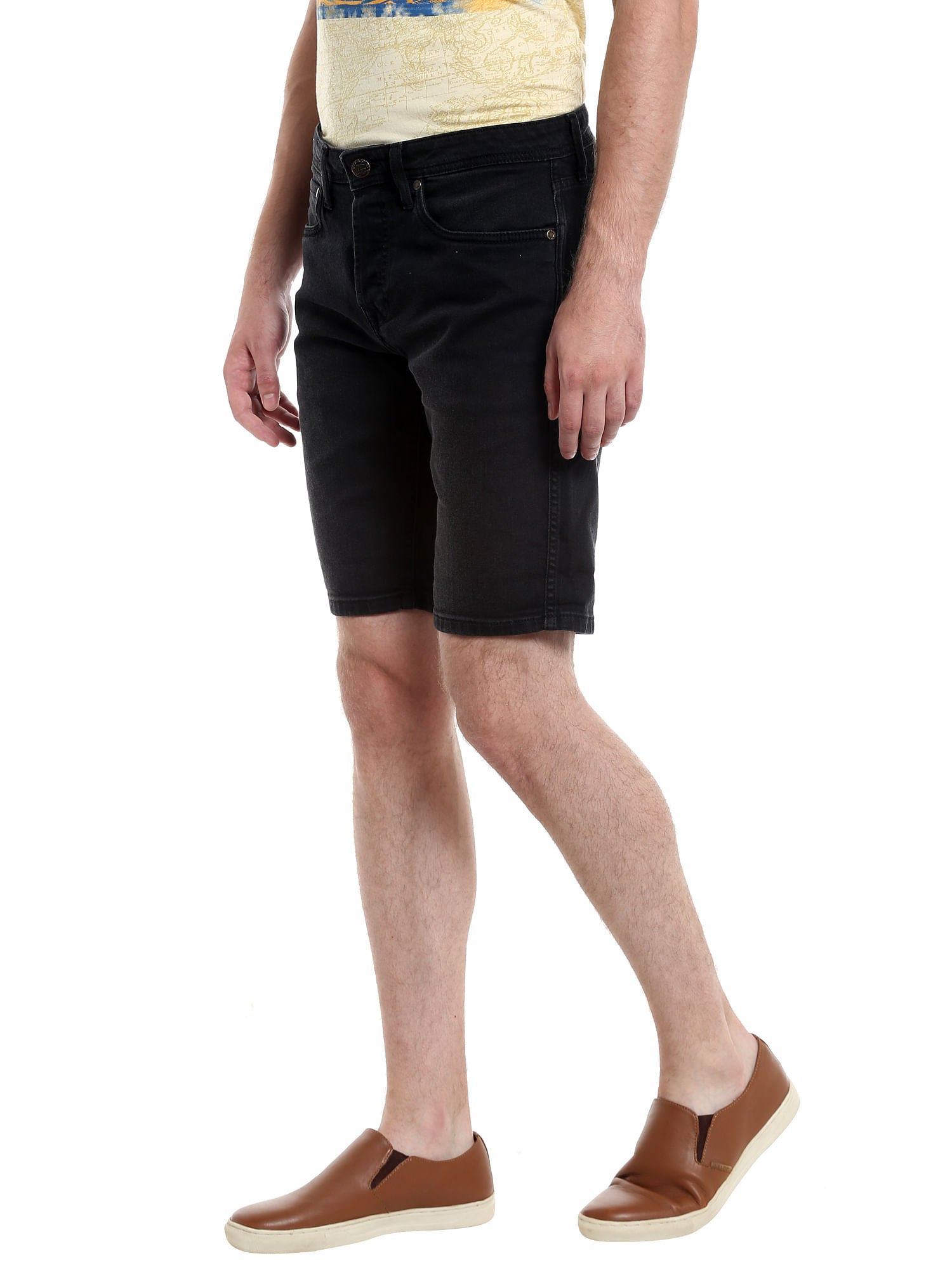 Black Denim Shorts