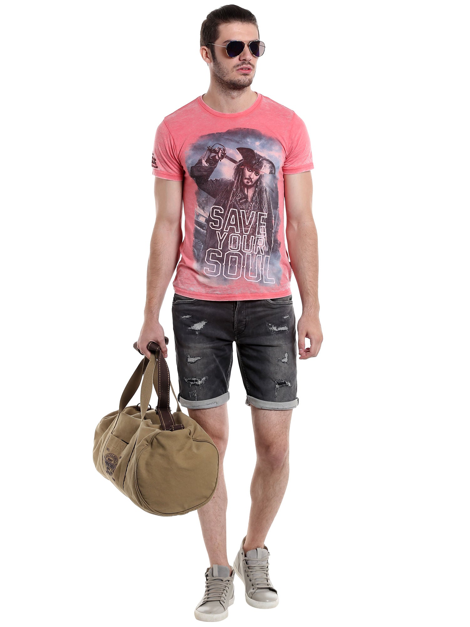 Dark Grey Denim Shorts