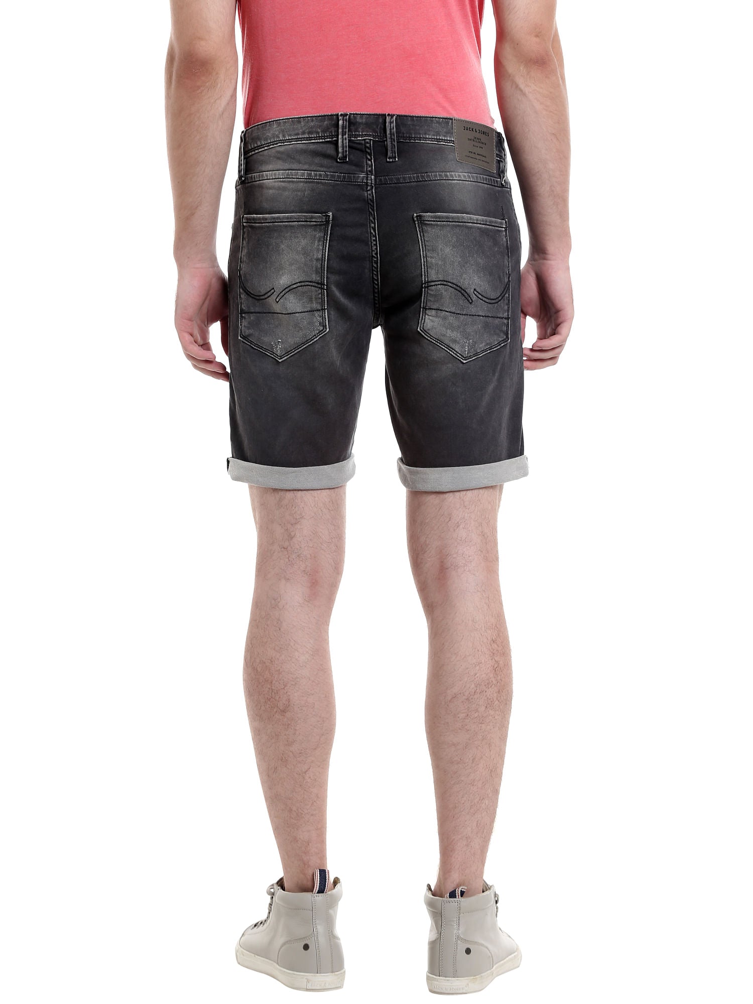 Dark Grey Denim Shorts