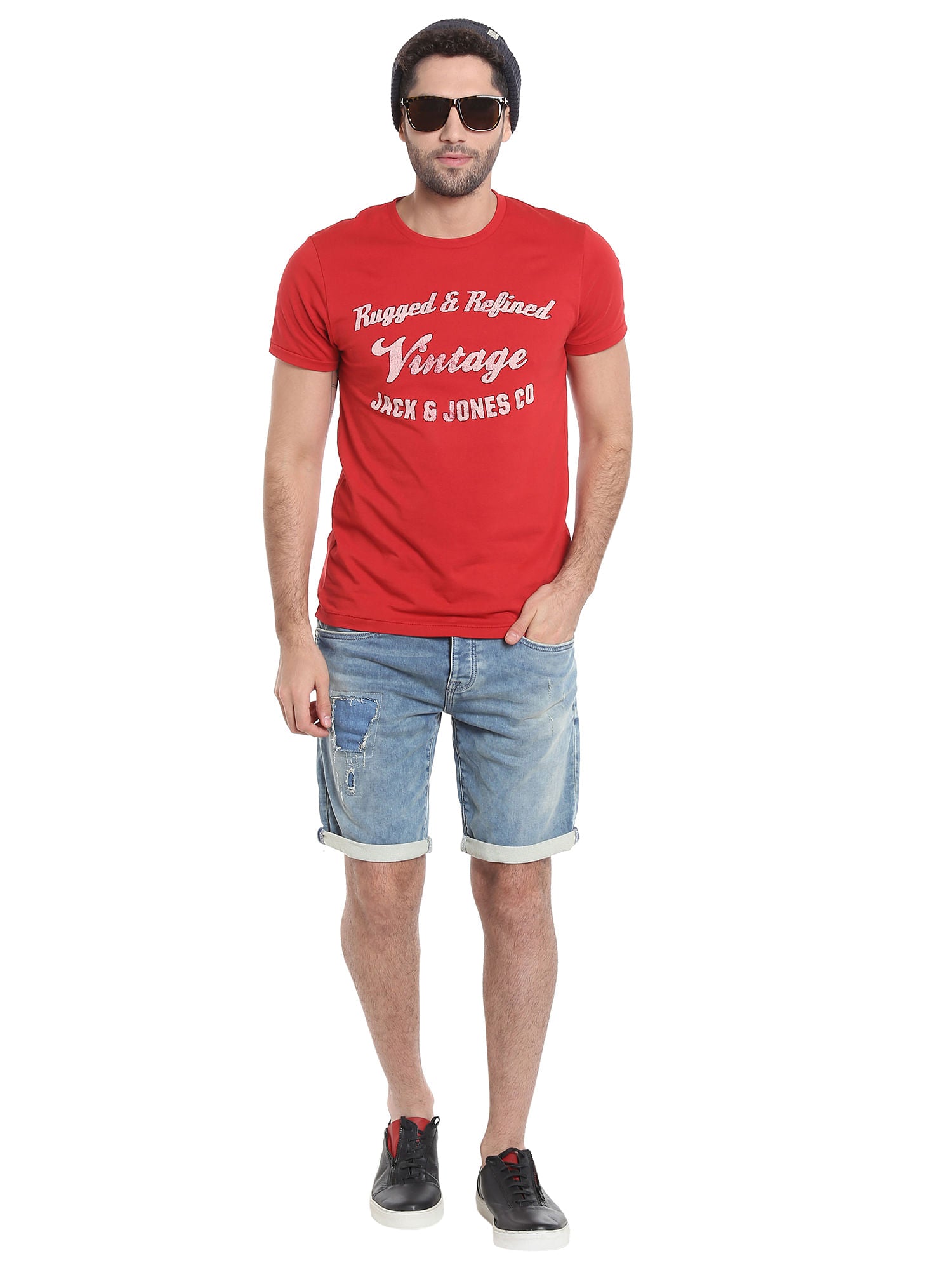 Light Blue Denim Mid Rise Shorts