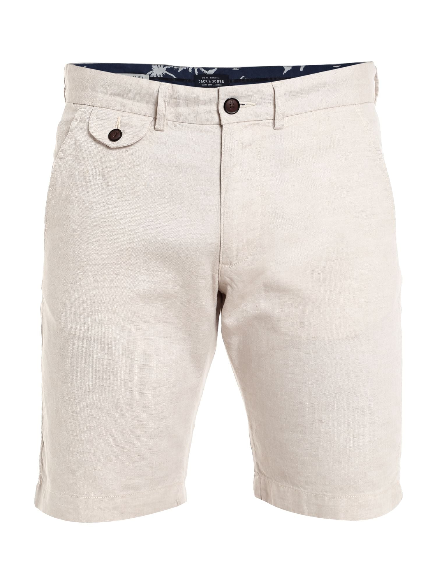 Off White Chino Linen Shorts