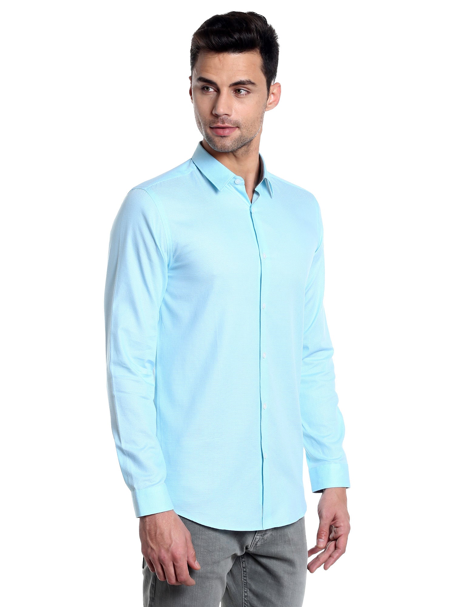 Blue Slim Fit Shirt