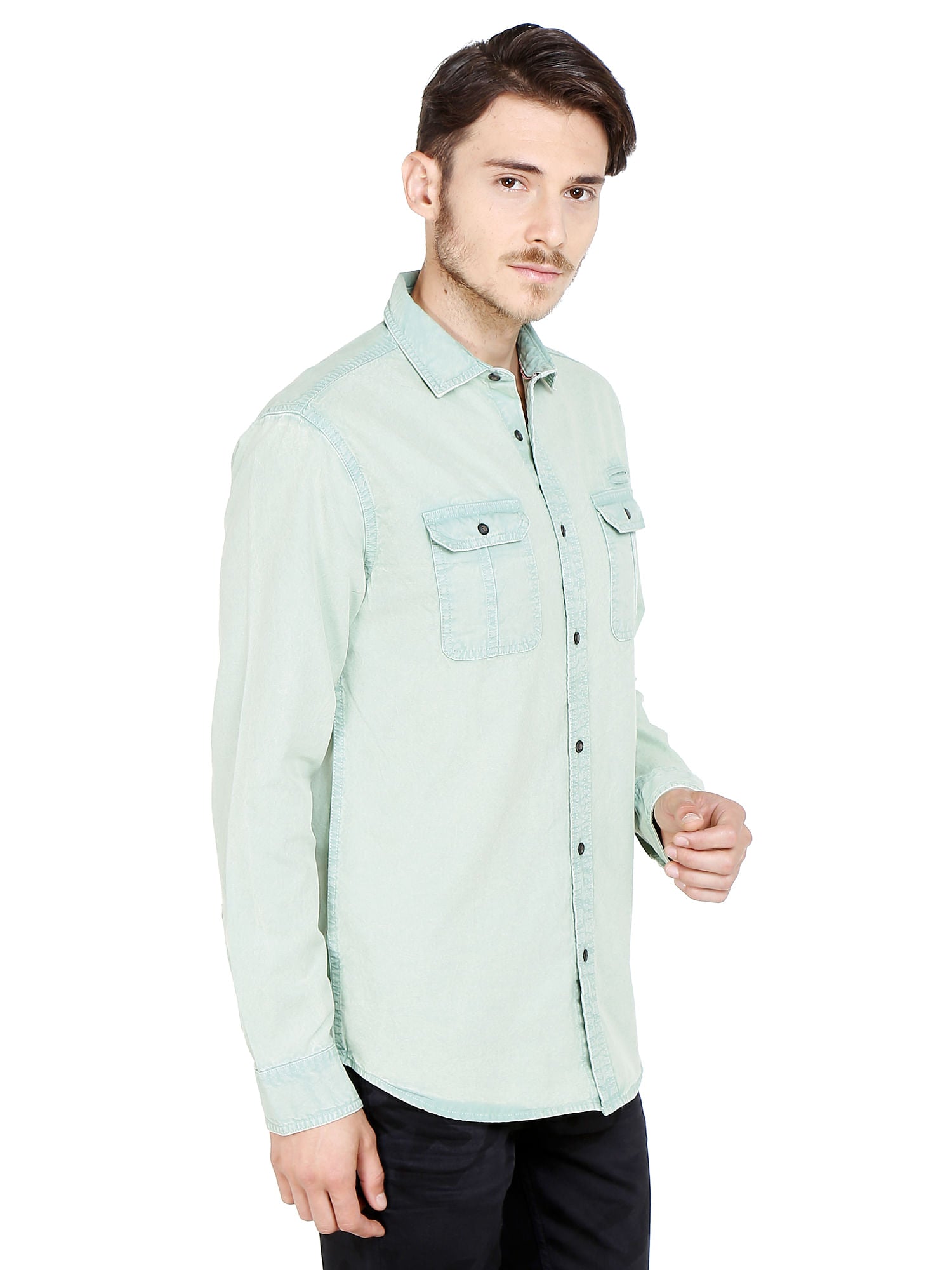 Green Slim Fit Shirt