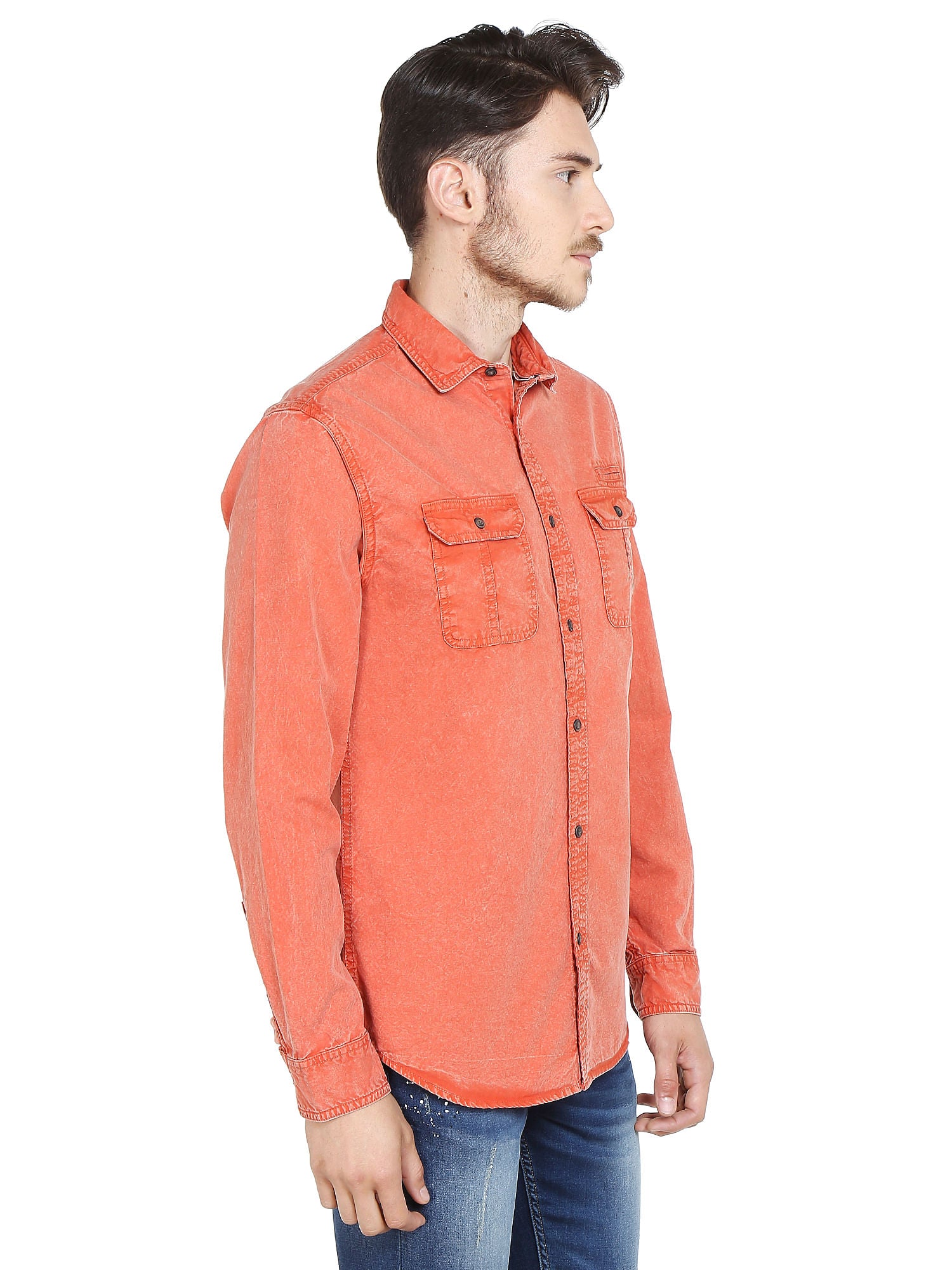 Orange Slim Fit Shirt