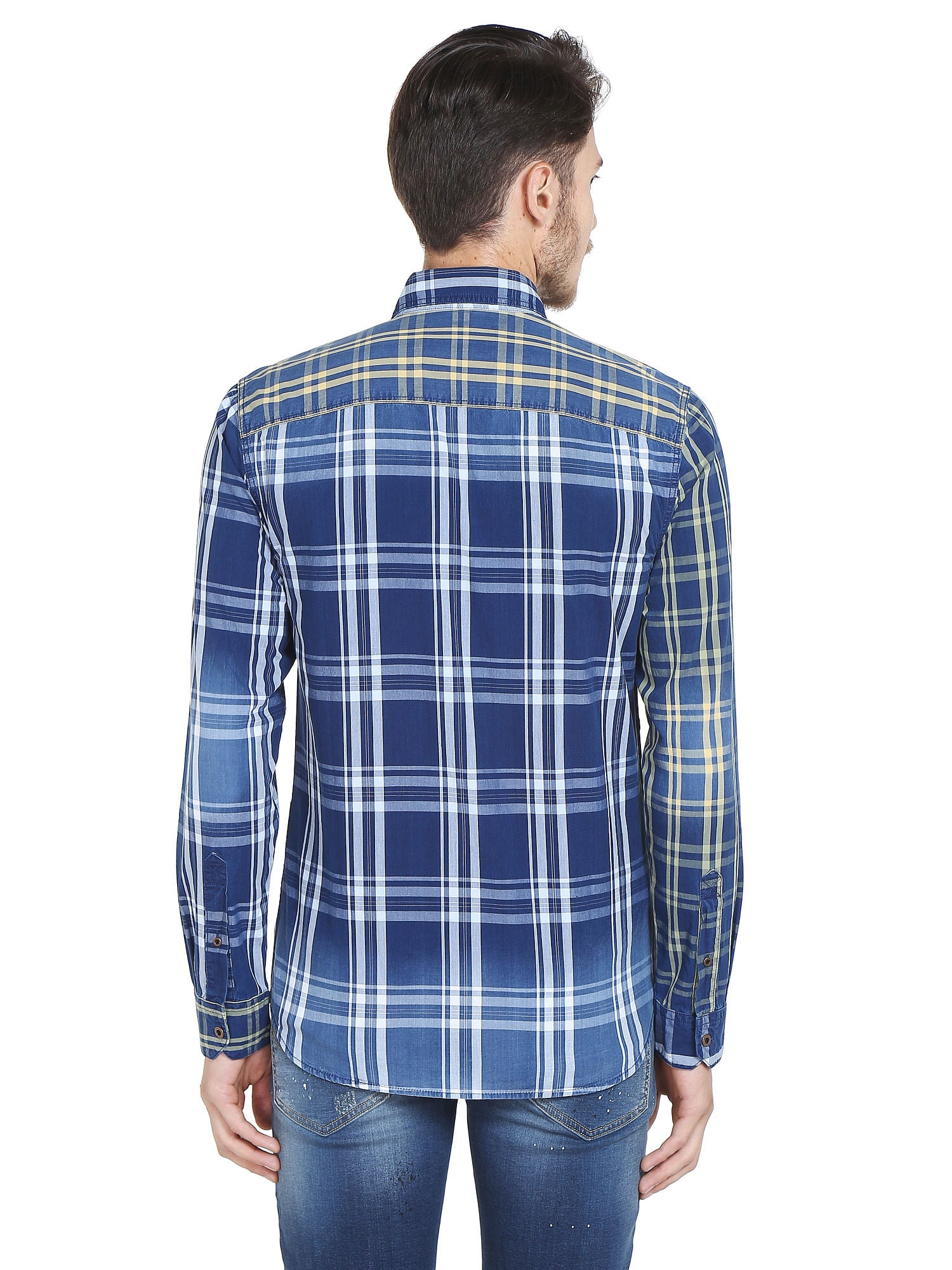 Blue Check Slim Fit Shirt