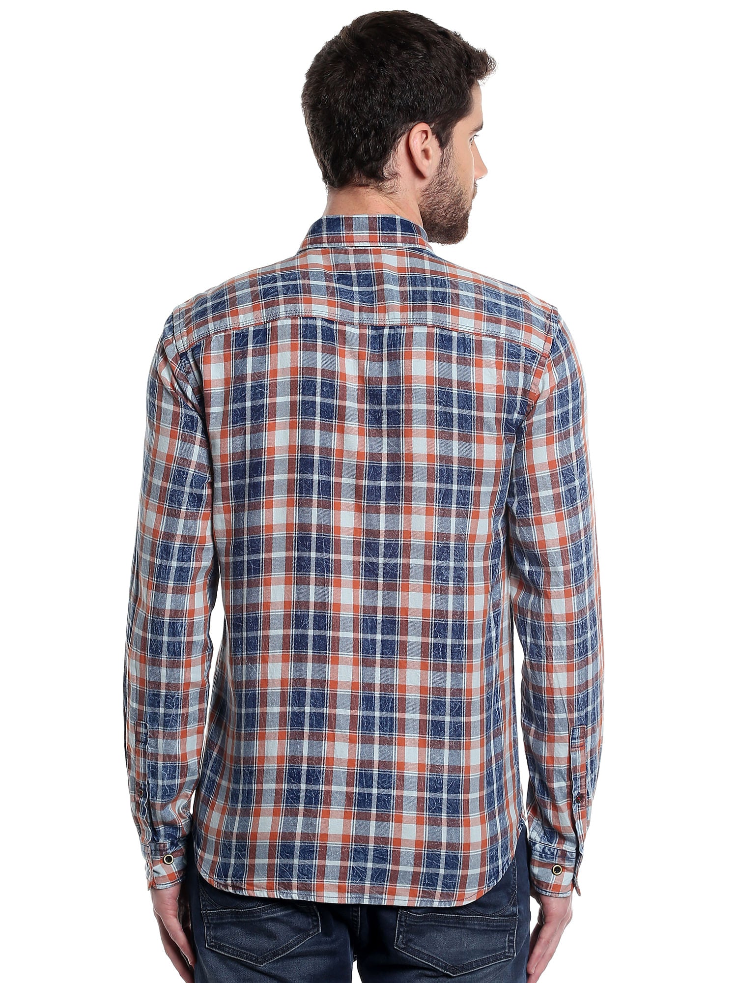 Blue Check Slim Fit Shirt