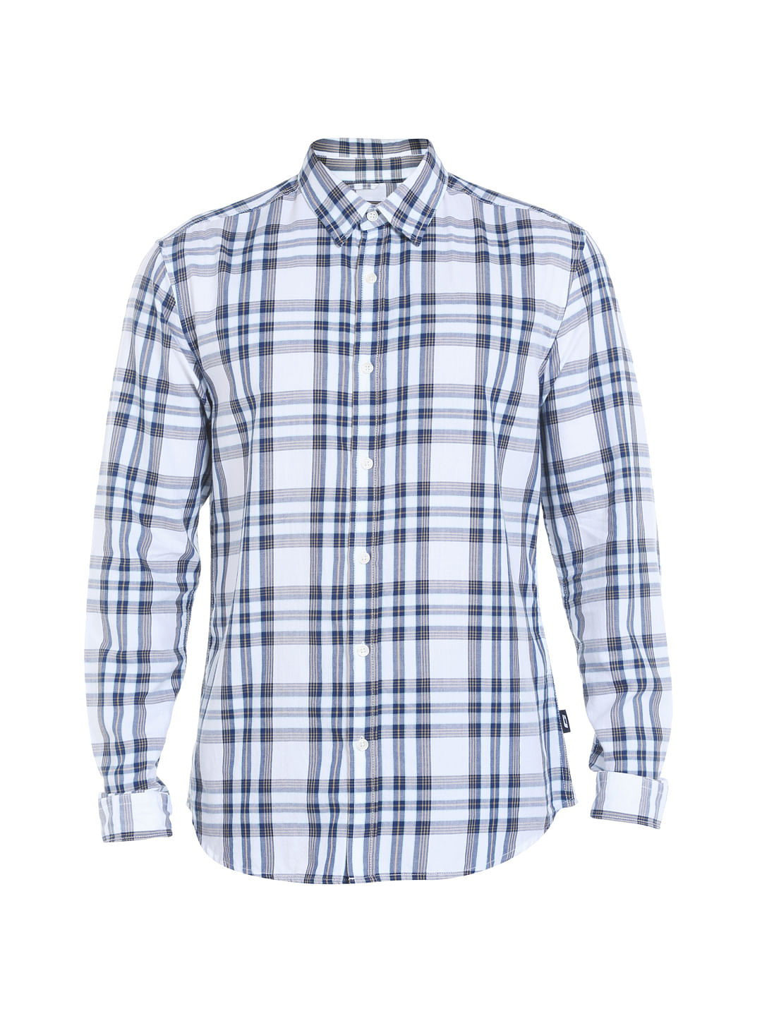 White Check Slim Fit Shirt