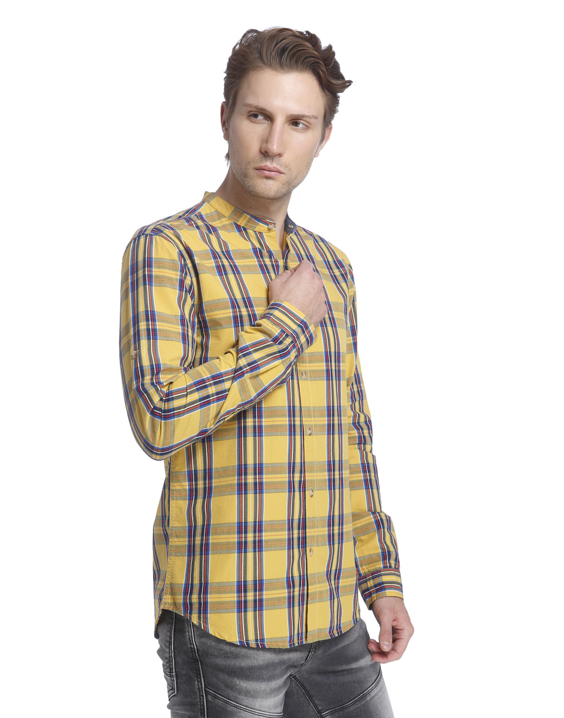 Red Check Slim Fit Shirt