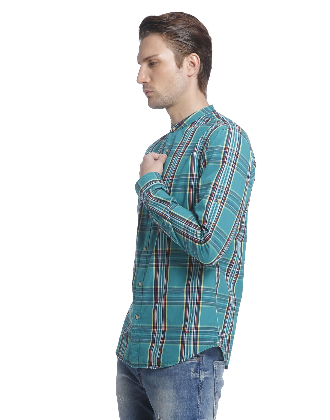 Turquoise Check Shirt