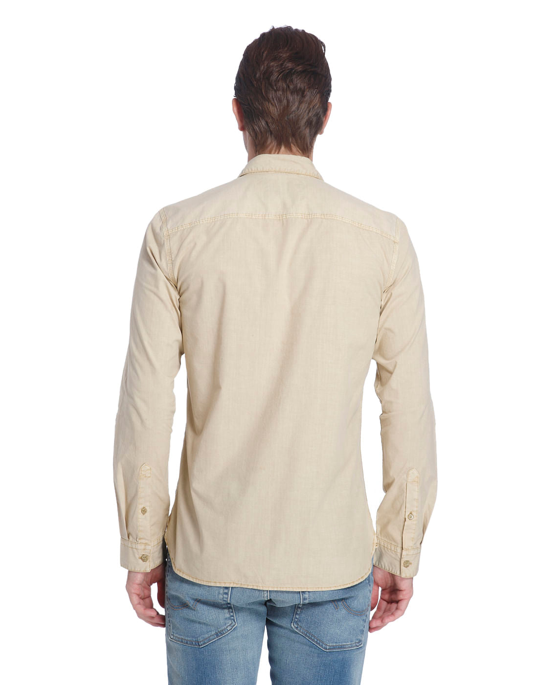 Beige Slim Fit Shirt