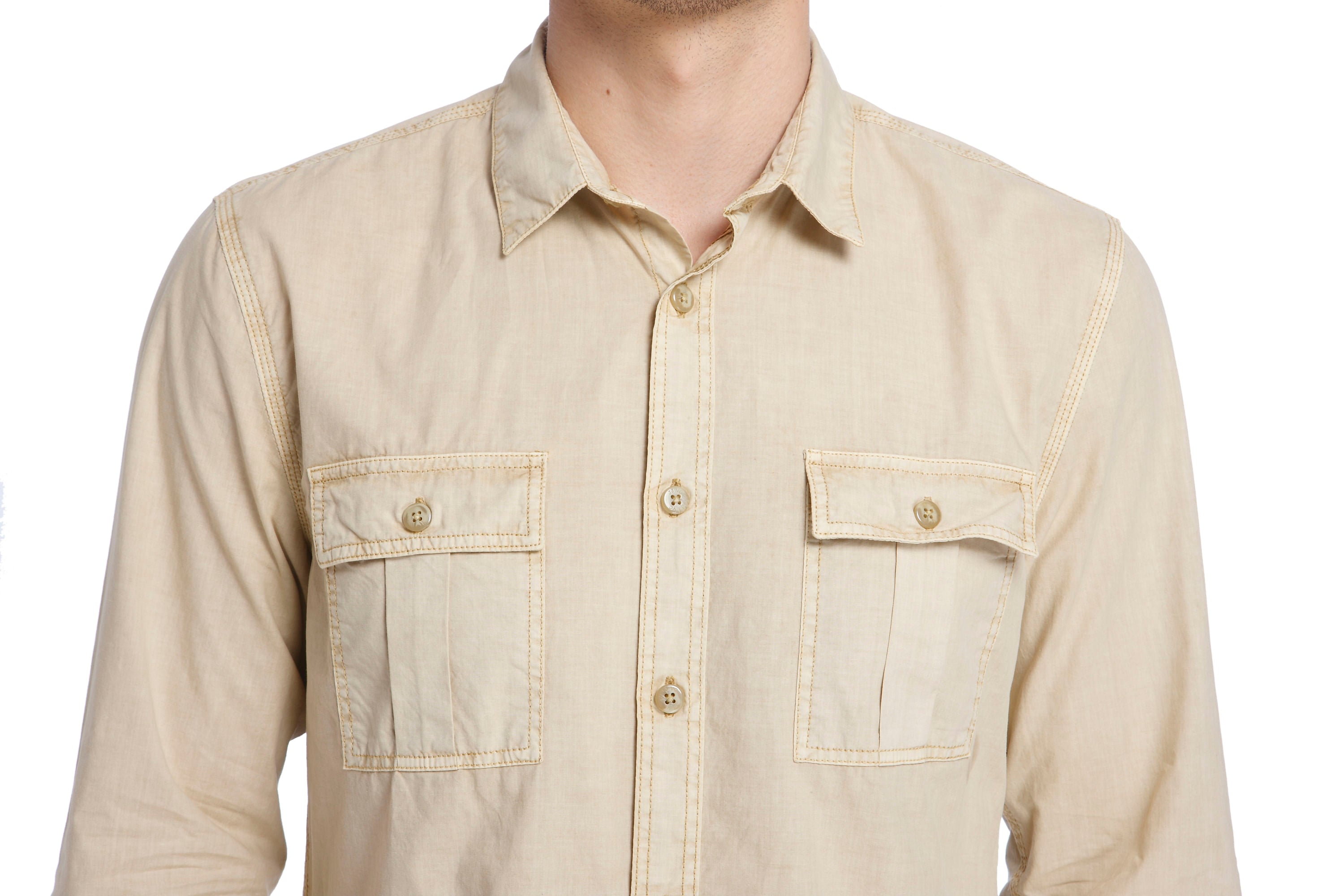 Beige Slim Fit Shirt