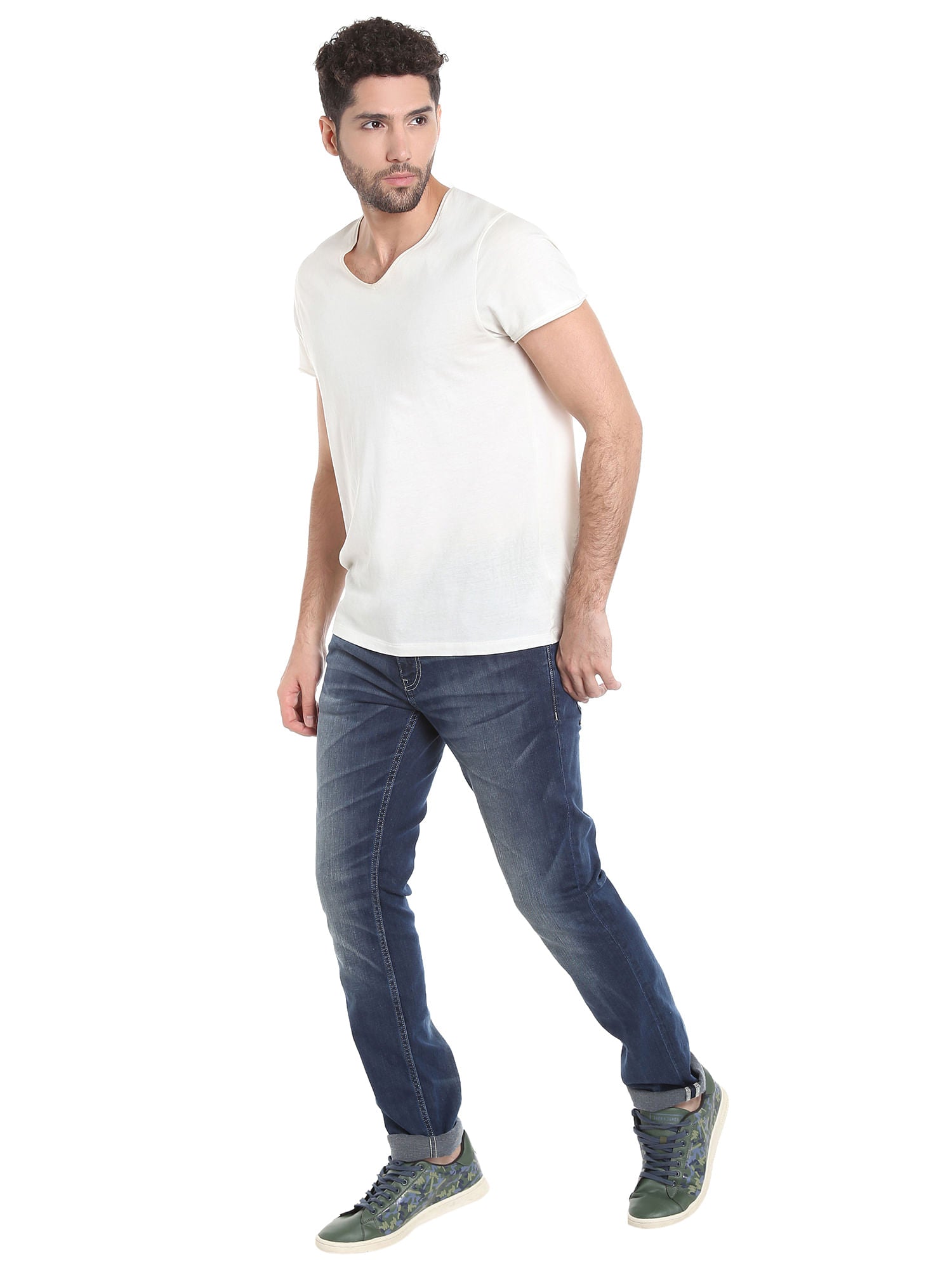 Dark Blue Low Rise Slim Fit Jeans