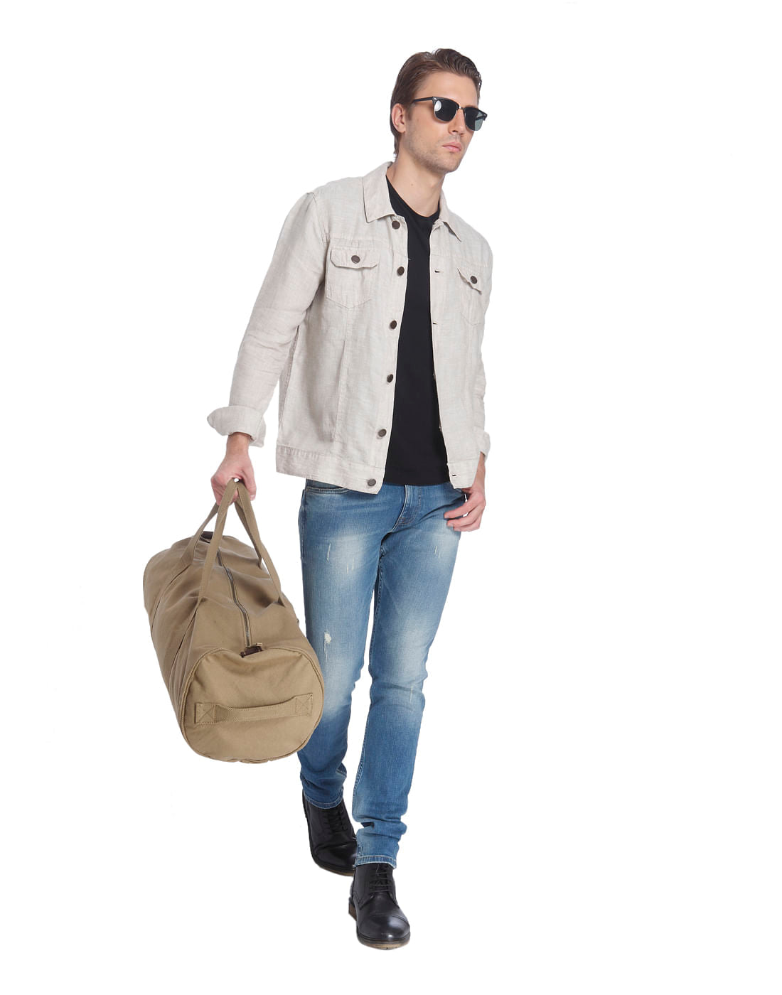 Beige Linen Linen Jacket