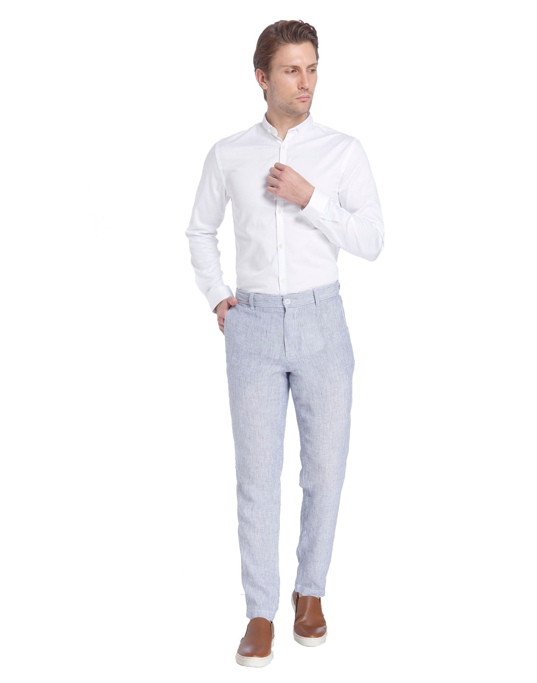 White Linen Trousers