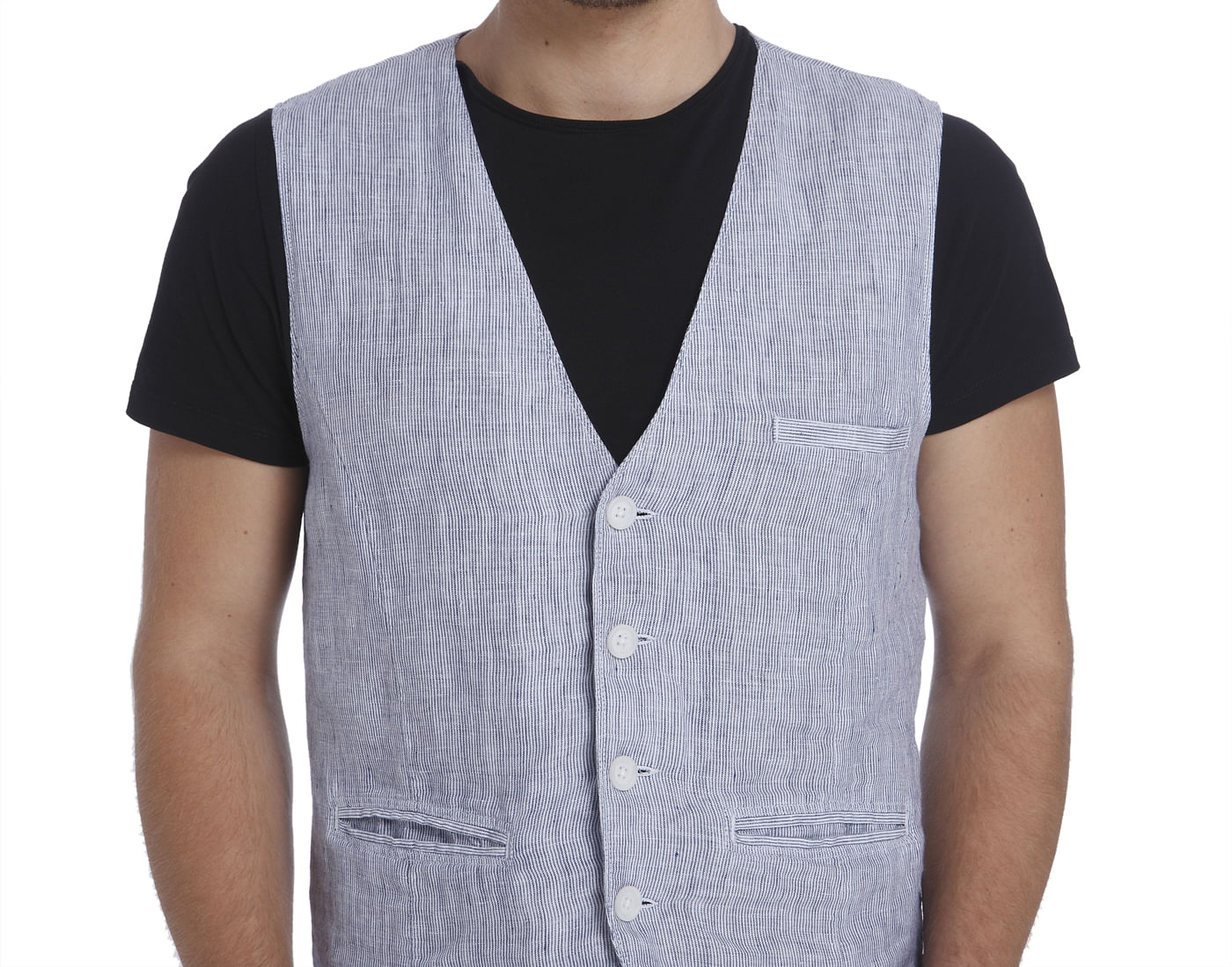 White Linen Waistcoat