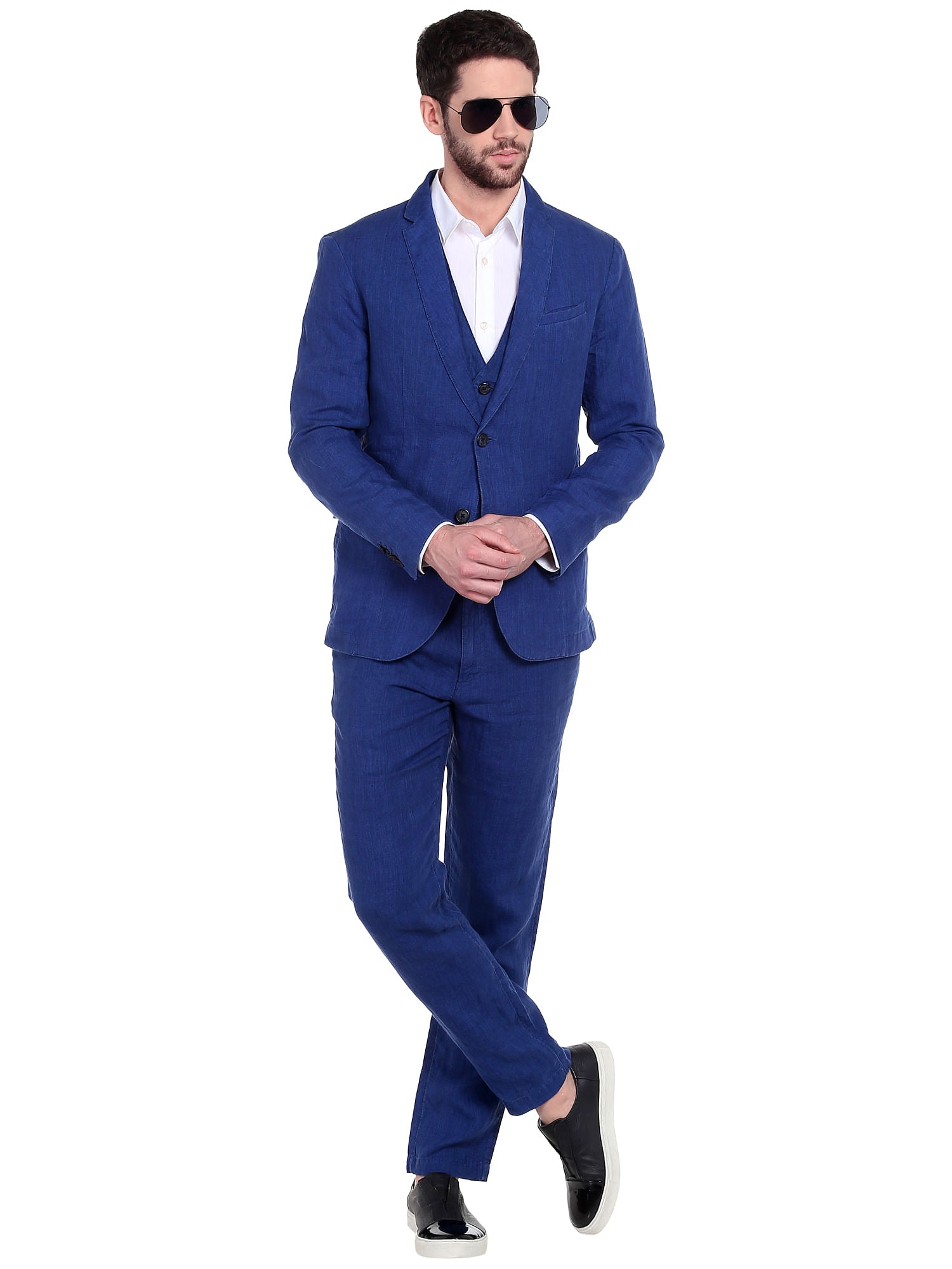 Blue Linen Blazer