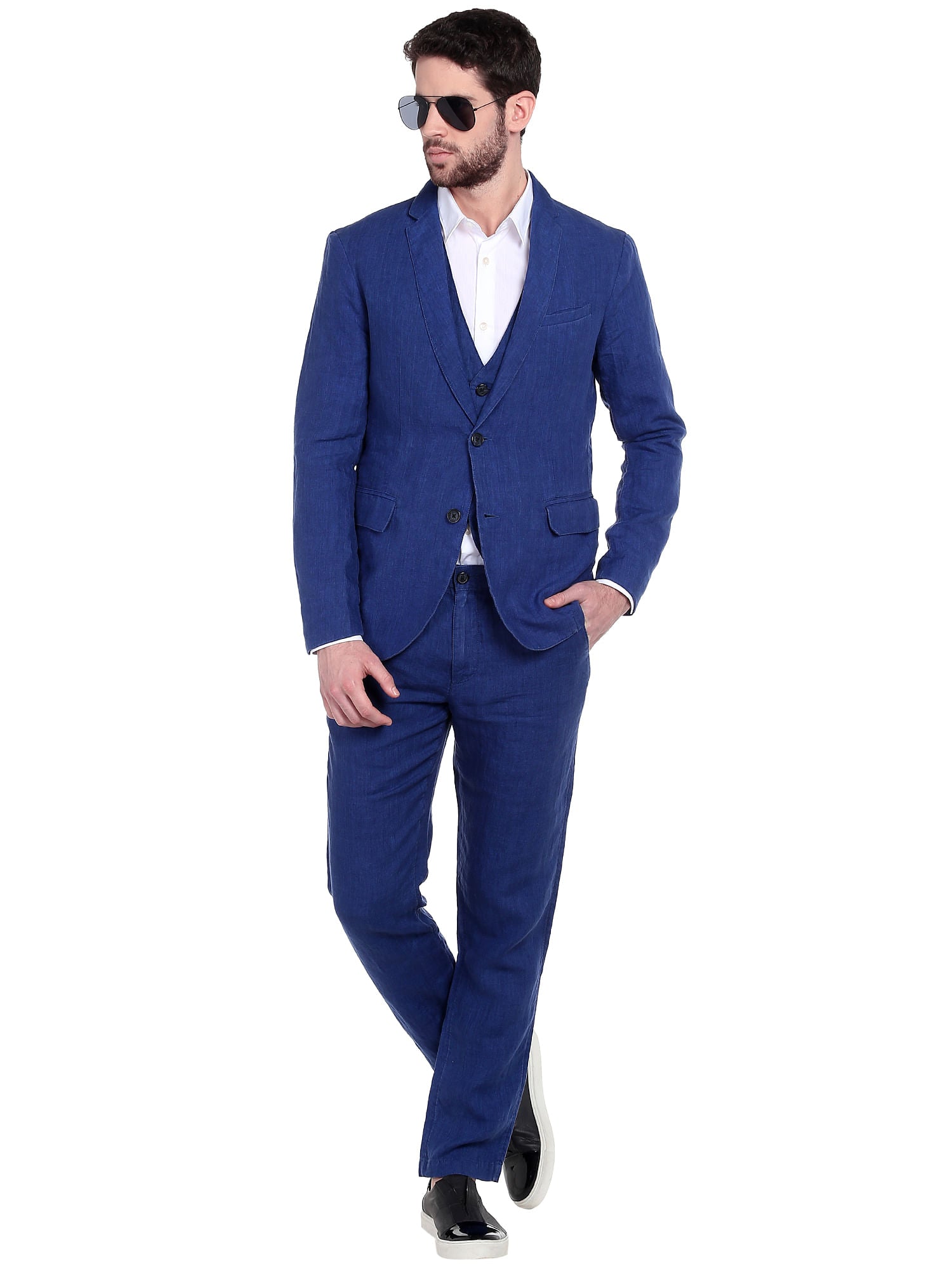 Blue Linen Trousers