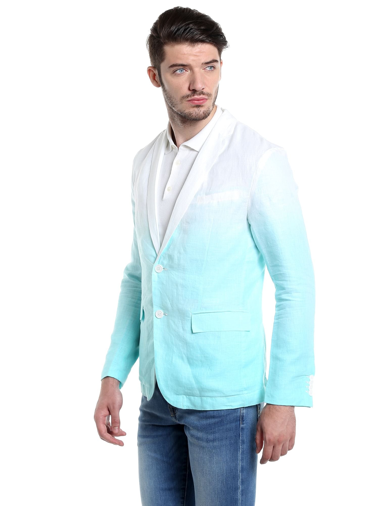 Mint Ombre Linen Blazer