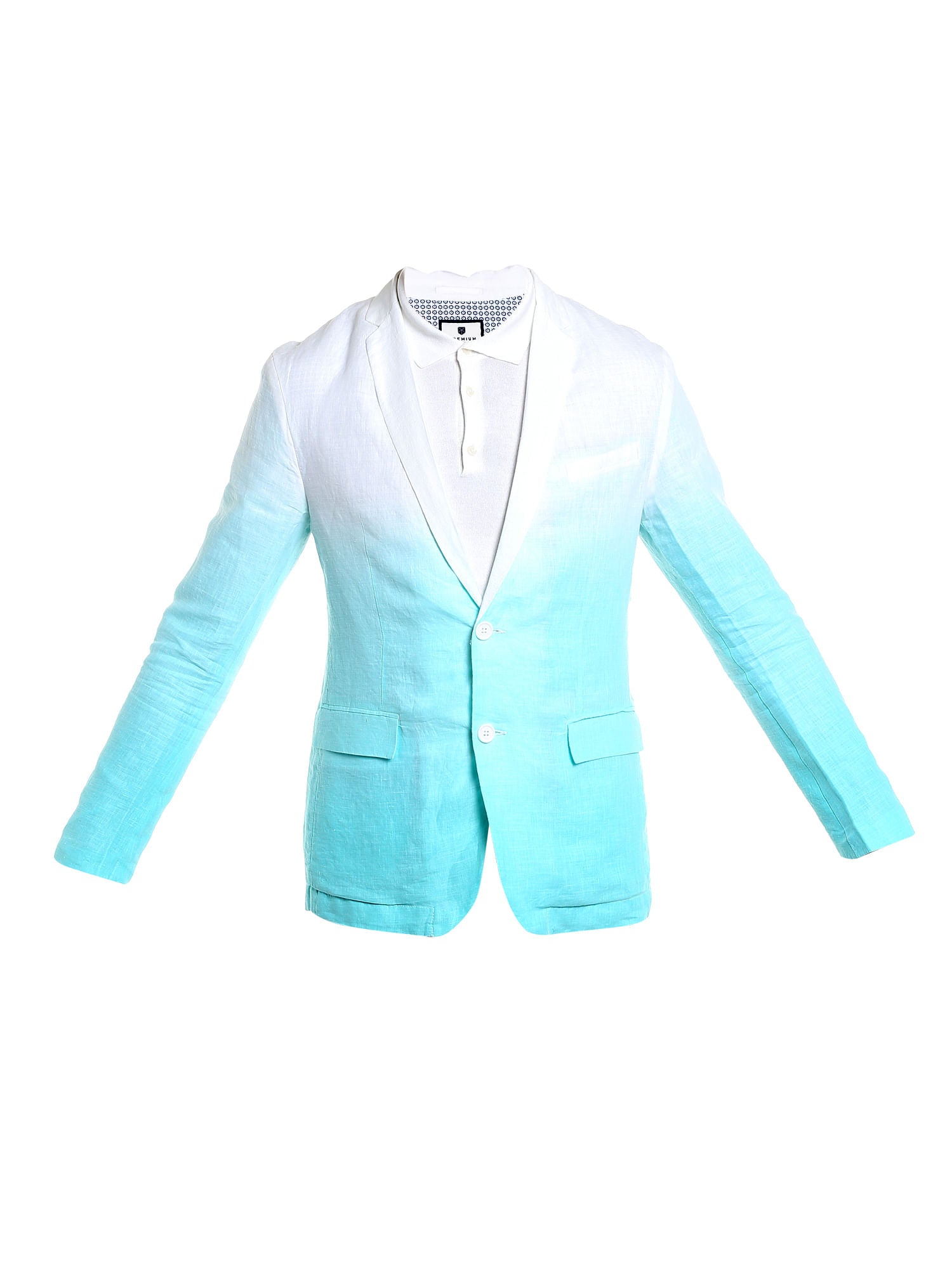 Mint Ombre Linen Blazer