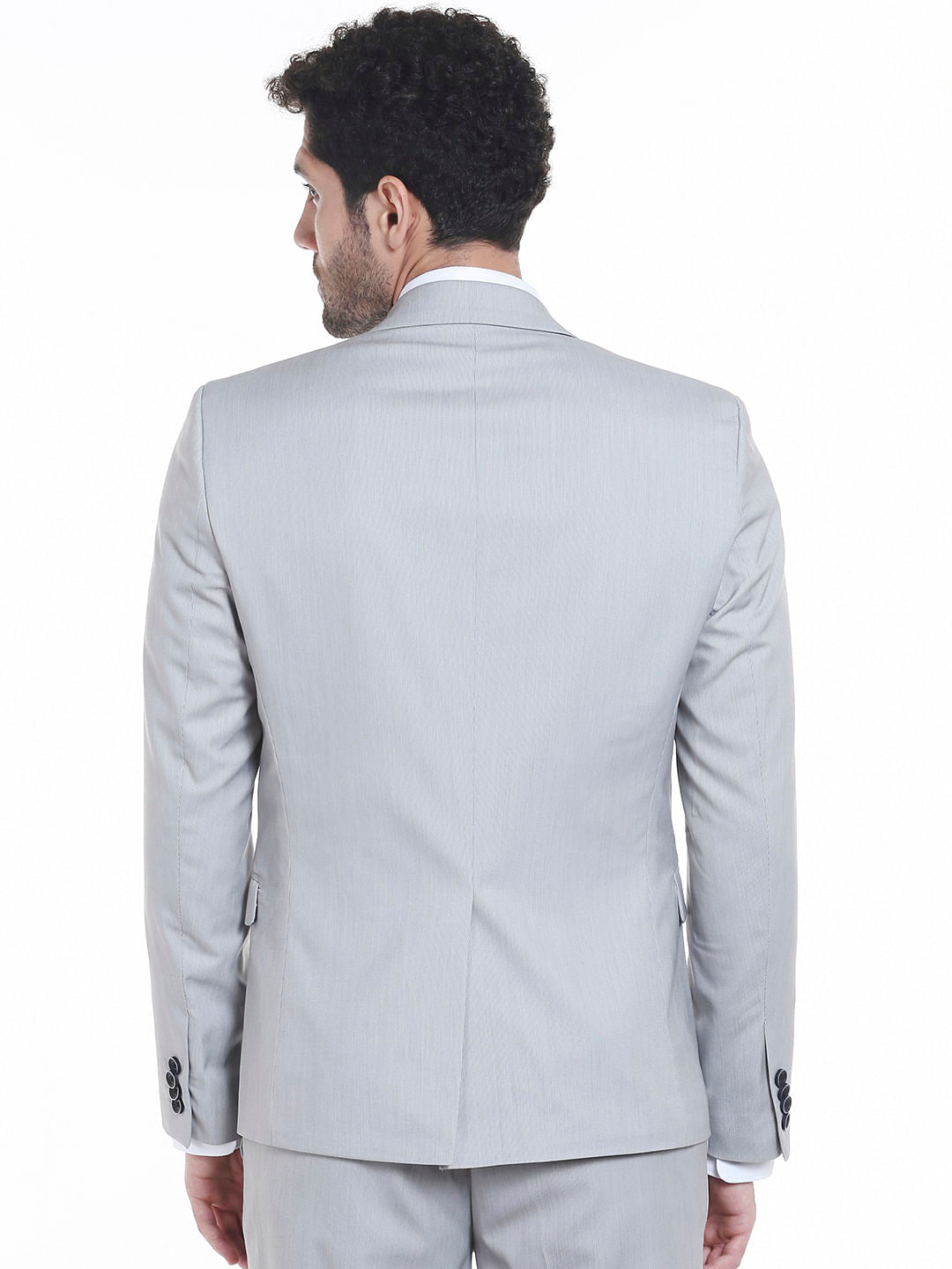 Light Grey Slim Fit Blazer
