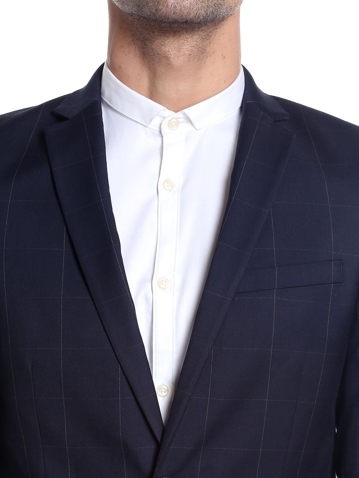 Dark Blue Check Blazer