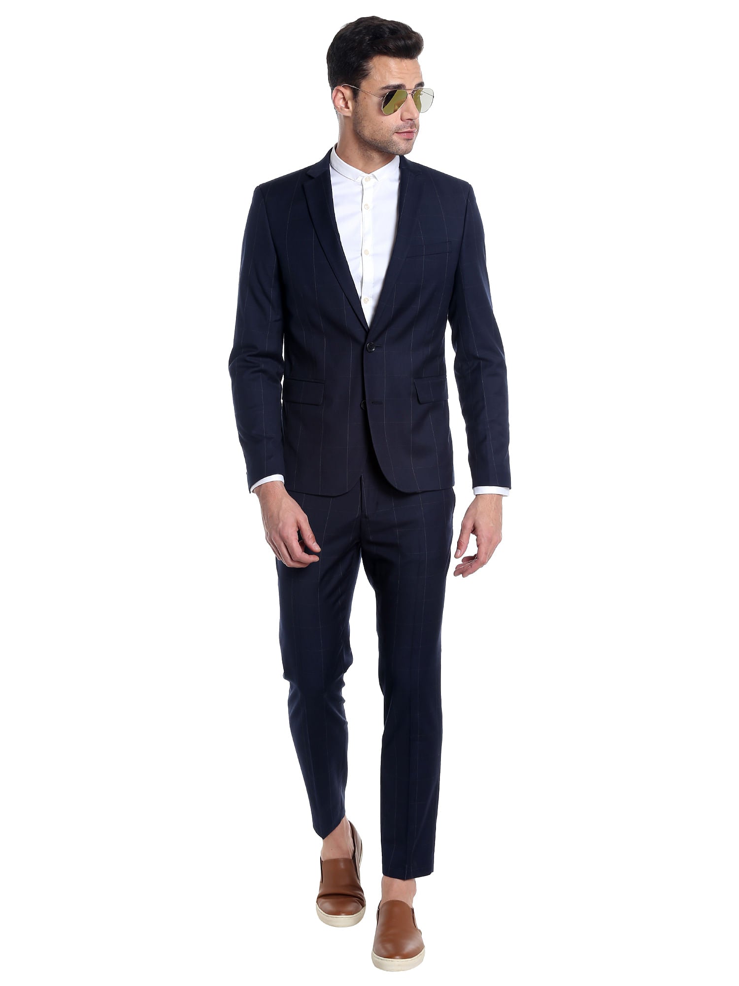 Dark Blue Check Blazer