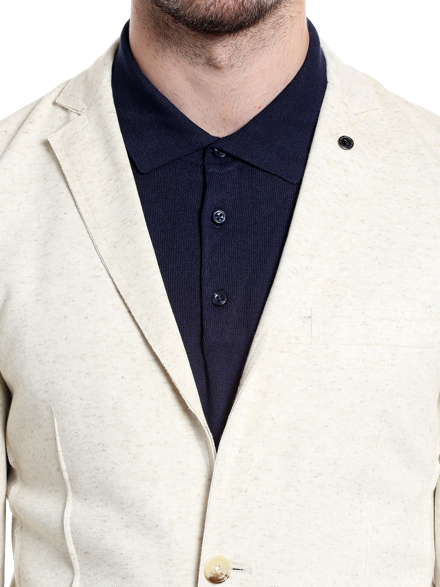Beige Casual Blazer
