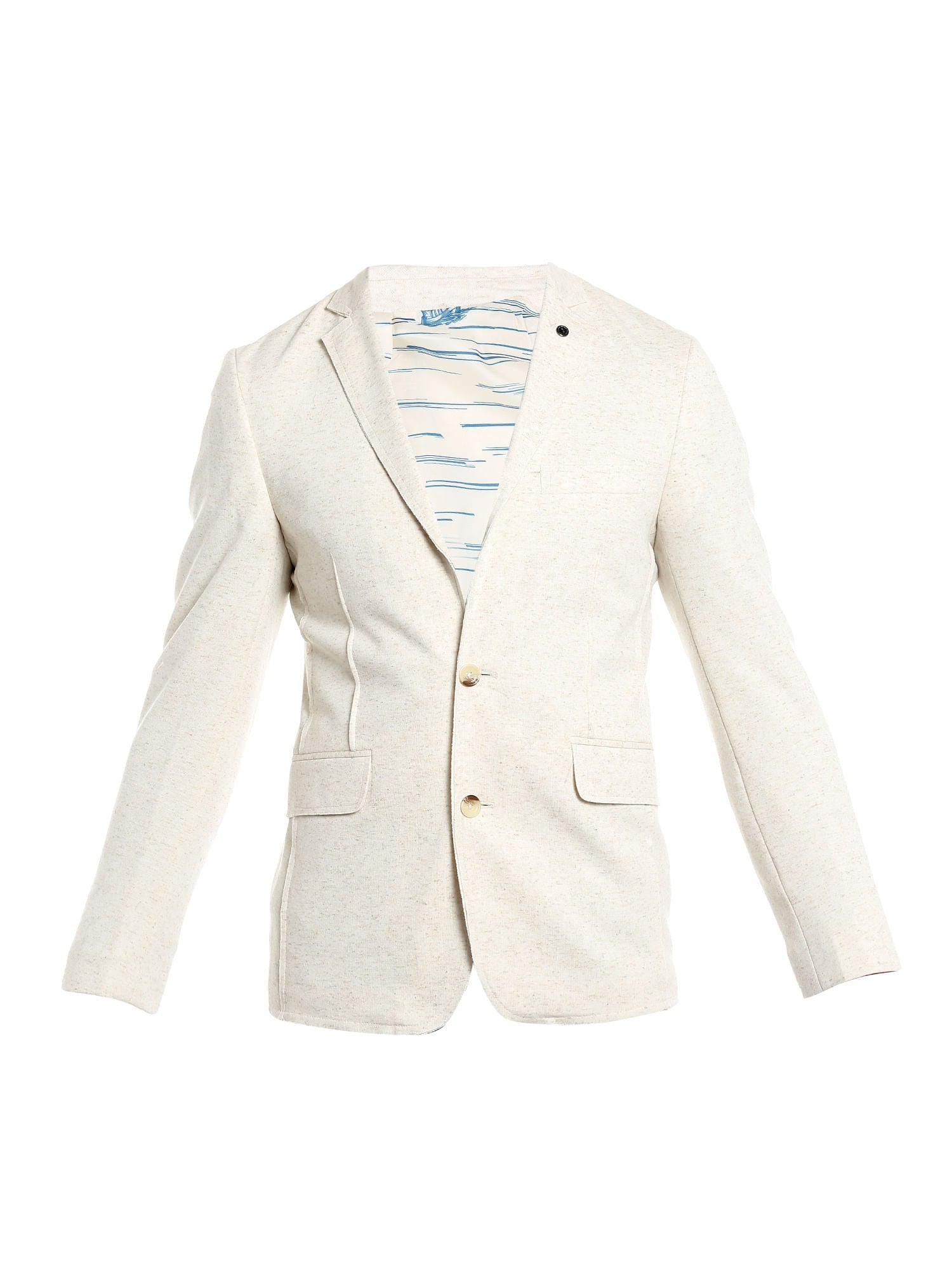 Beige Casual Blazer