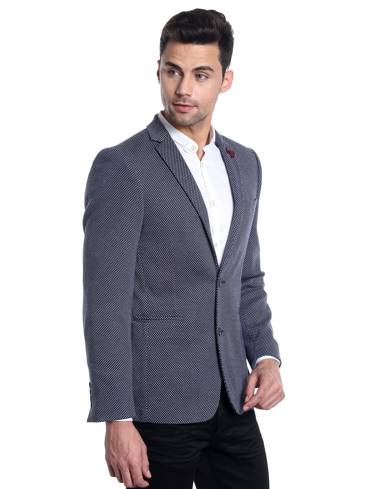 Blue Printed Blazer