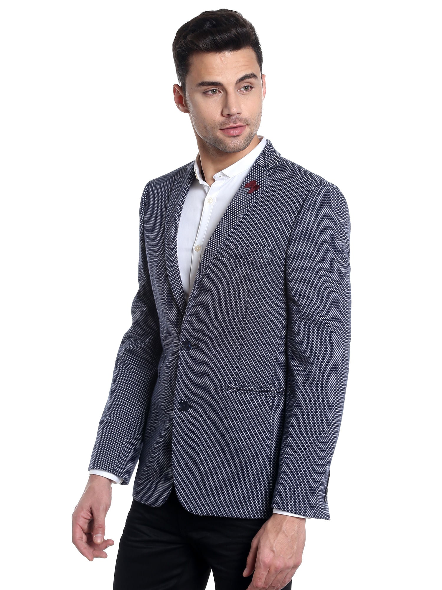 Blue Printed Blazer