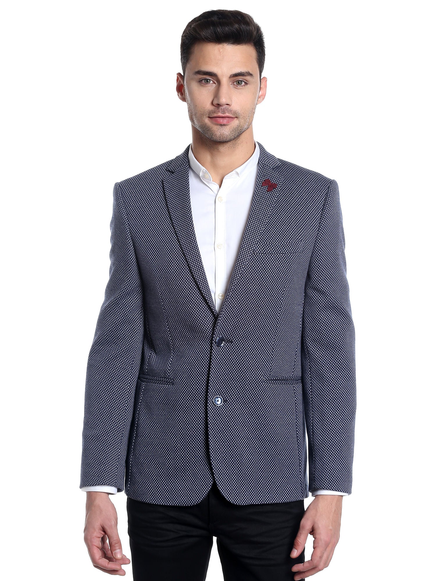 Blue Printed Blazer